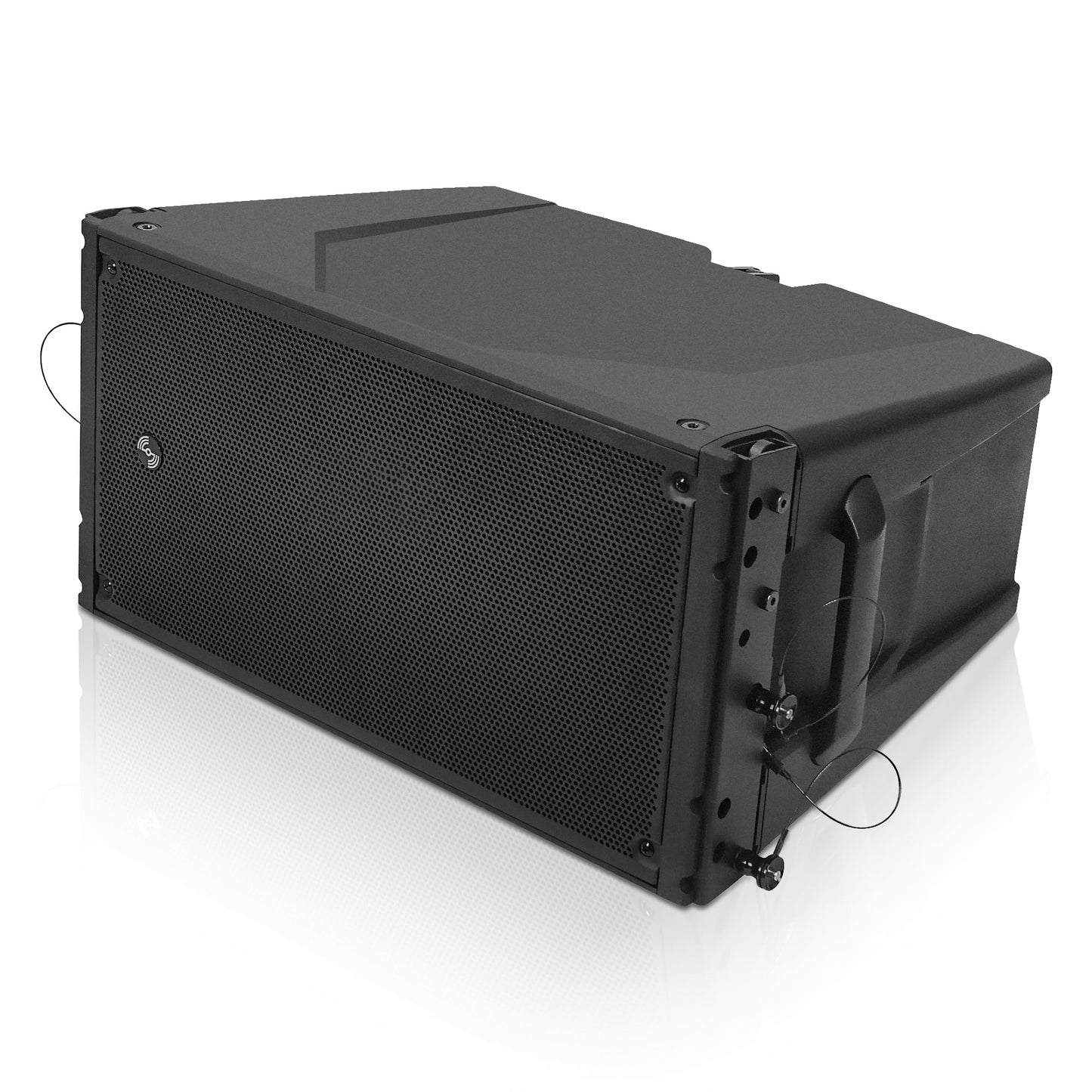 Sound Town ZETHUS Series Pair of Dual 8" Powered Line Array Speakers with Class-D Amplifier, DSP, for Lounge, Club, Bar, Theater, Restaurant, Church, Black(ZETHUS-A28PW-PAIR)