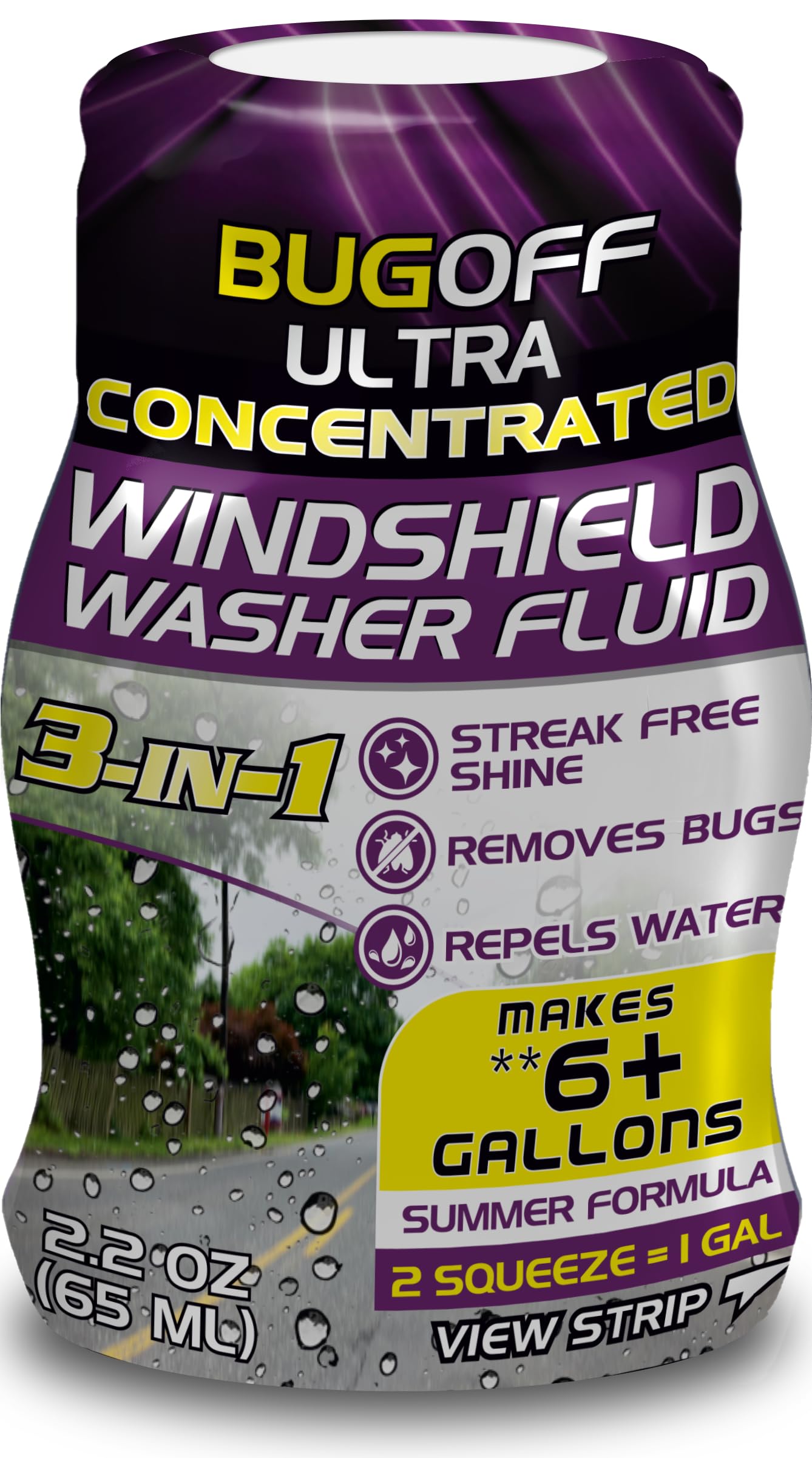 BUGOFF Windshield Washer Fluid Ultra-Concentrated