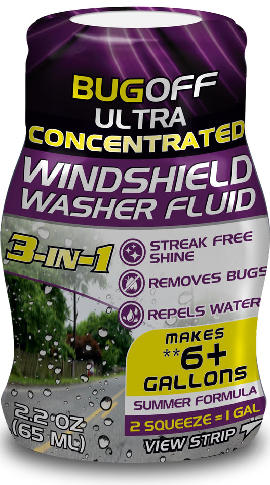 BUGOFF Windshield Washer Fluid Ultra-Concentrated