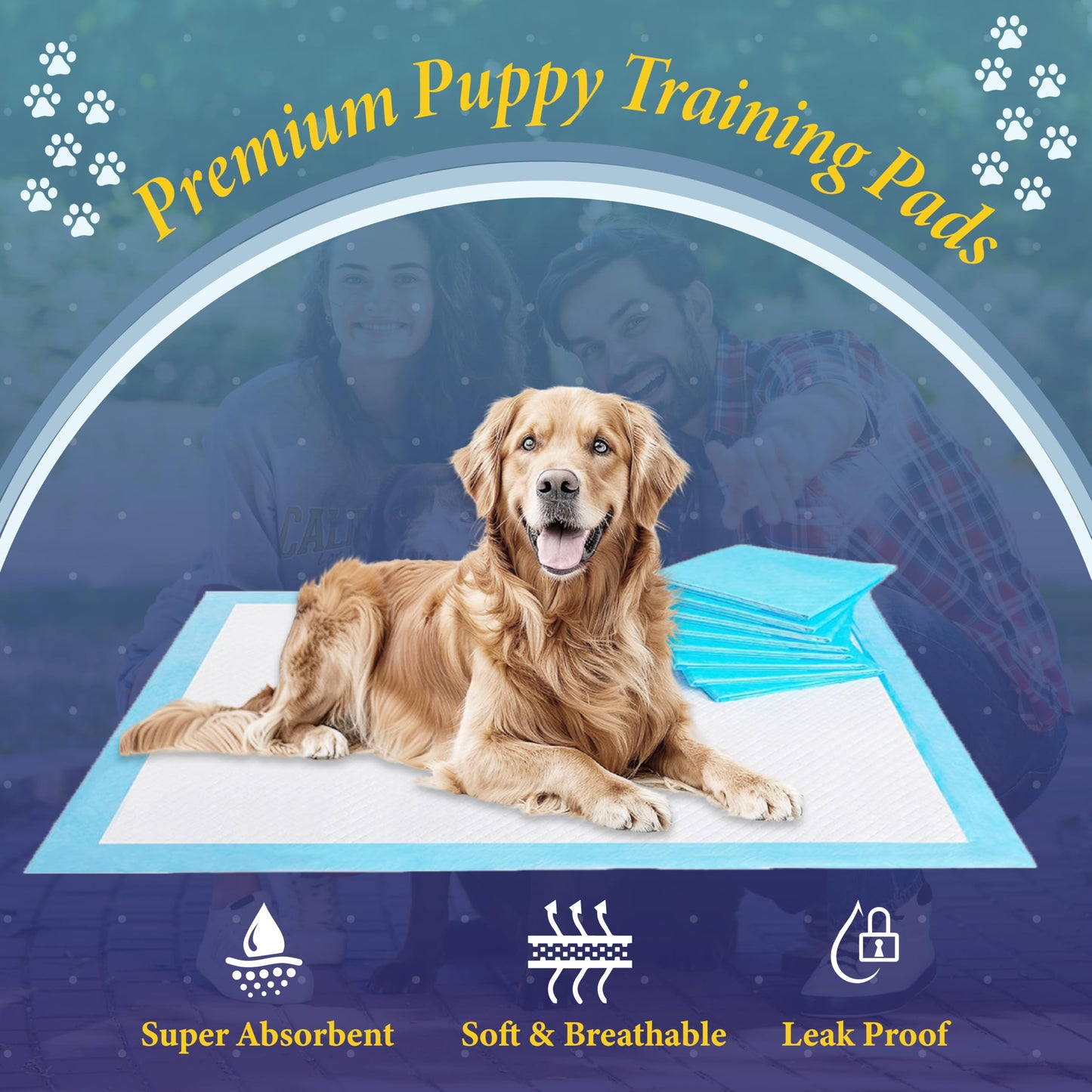TBM Puppy Pads 100 Count - 23.6" x 23.6" - Super Absorbent Pee Pads for Dogs - Premium Leak-Proof - Pets Potty Training Essentials - Disposable Quick- Dry Pads for Puppies | Cats | Rabbits