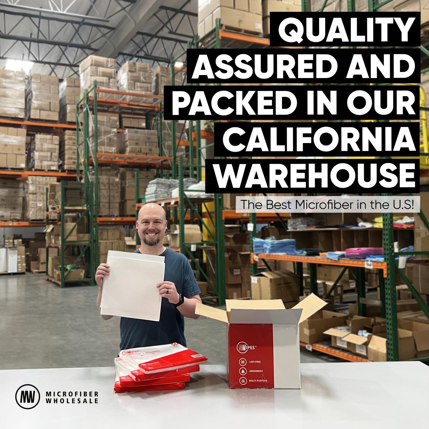 16" x 16" Mwipes Microfiber Disposable Shop Towels for Cleaning - Lint Free (500 Count) - Microfiber Wholesale