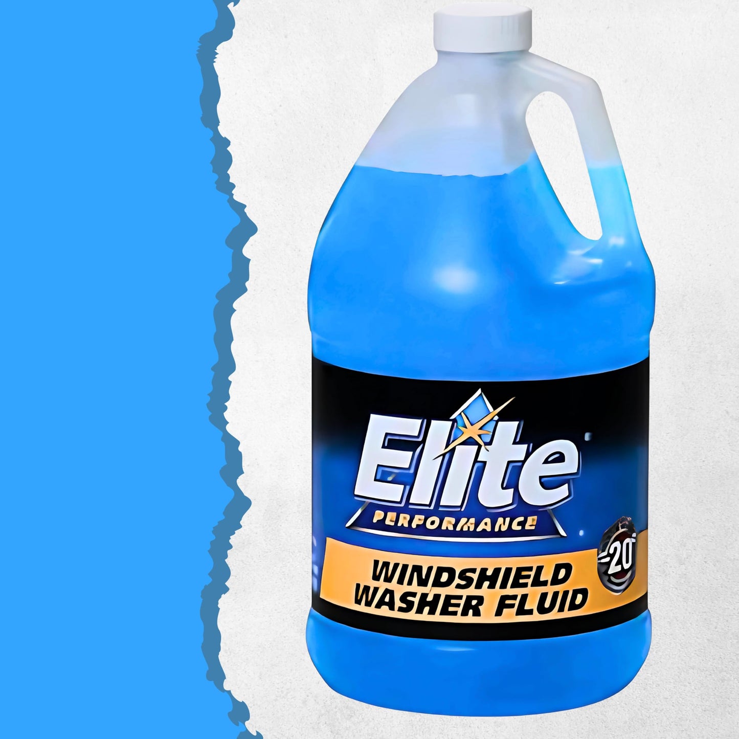 All-Season Windshield Washer Fluid -20°F | De-Icer | Freeze Protection | Summer & Winter | Universal Visibility & Clarity | 1 Gallon (Pack of 6)