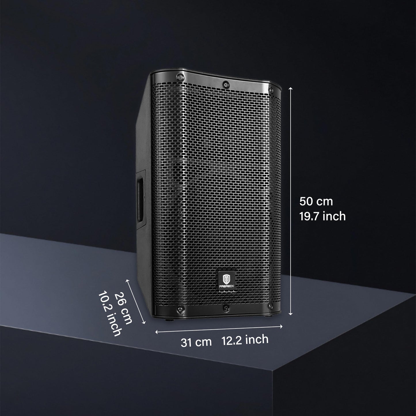 PRORECK DELTA 10 1800W Bluetooth PA Speaker System with 4-Channel Powered Mixer, 2 10-Inch Passive Speakers, Stands, Reverb Effects, and 15V Phantom Power. Perfect for DJs, Bands, Karaoke, Live Events