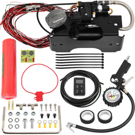 25980EZ Wireless On Board Air Compressor System, Air Spring Compressor Kit, with a portable tire inflation kit