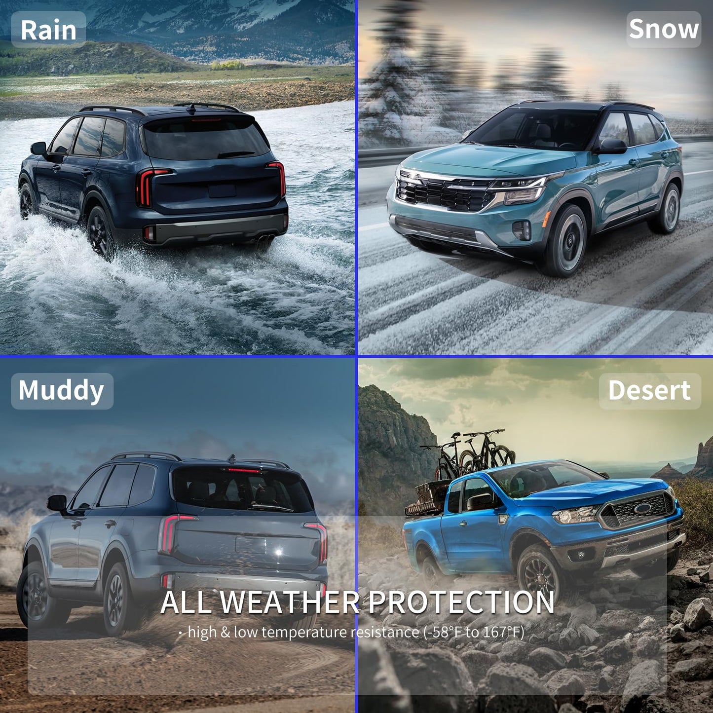 KELCSEECS® Floor Mats & Cargo Liner for 2026 2025 2024 2023 2022 Hyundai Tucson(Not Fit Hybrid) All Weather Car Mats Cargo Mat Floor Liners Trunk Mat Hyundai Tucson Trunk Liner Accessories Black