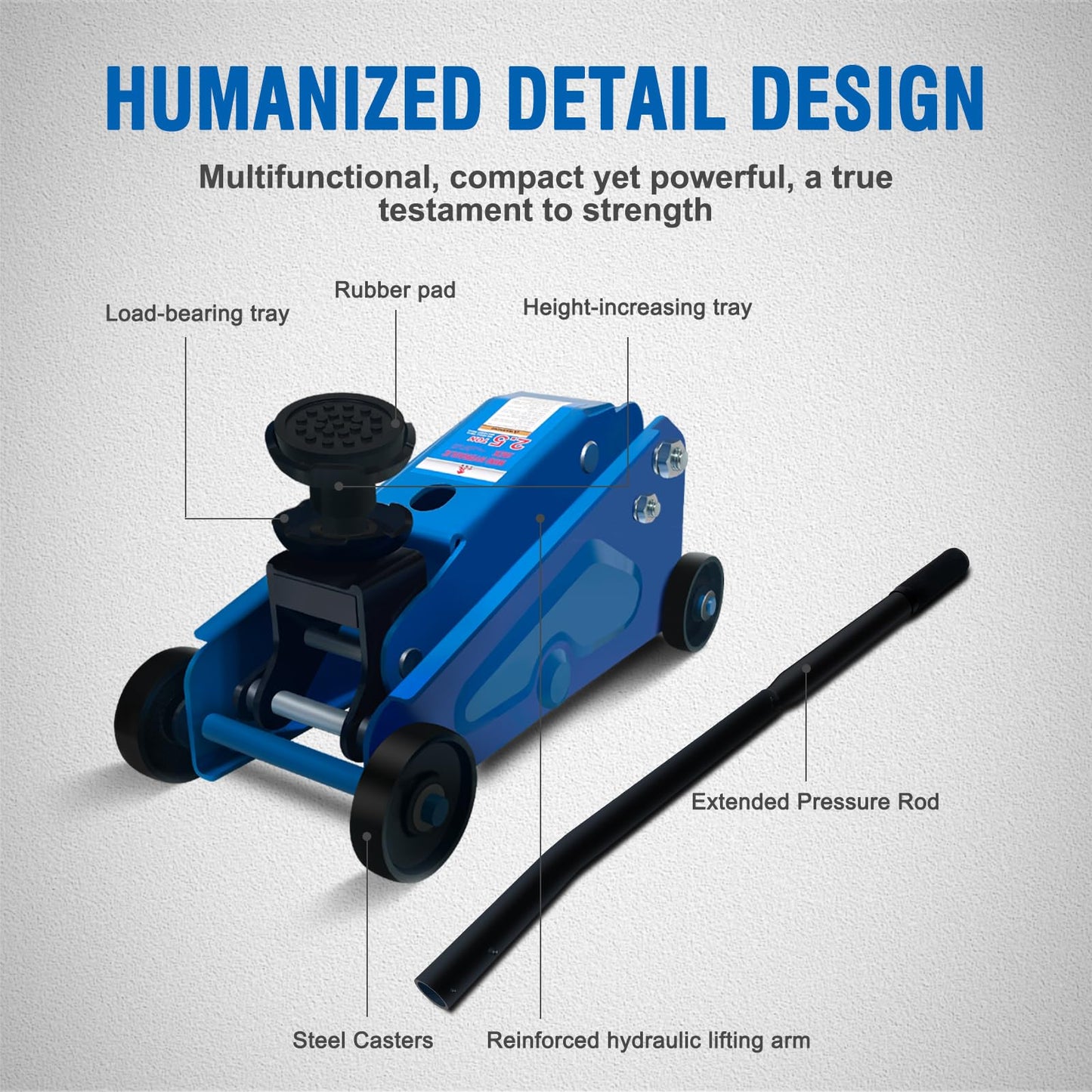 GAOLLY Mini Hydraulic Jack 2.5 Ton (5500lbs)/Floor Jack with Heightening Gasket,Lifting Range 4.13"-17"