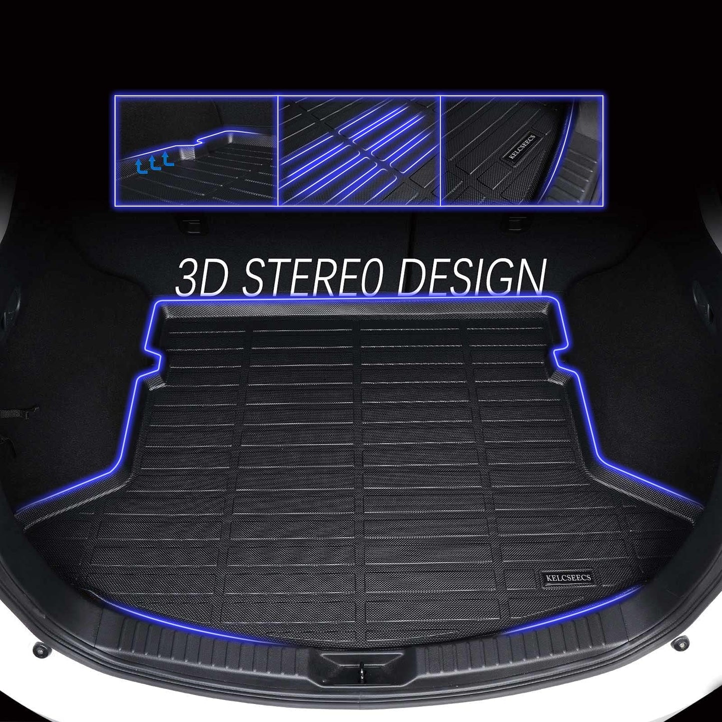 KELCSEECS® Floor Mats & Cargo Liner for 2026 2025 2024 2023 2022 Hyundai Tucson(Not Fit Hybrid) All Weather Car Mats Cargo Mat Floor Liners Trunk Mat Hyundai Tucson Trunk Liner Accessories Black