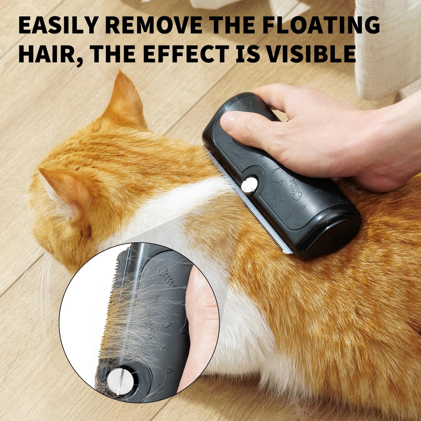 PetPog Deshedding Dog Brush and Grooming Tool – Pet Hair Remover Comb for Shedding, Easy Clean, Effective for Short and Long Hair, Professional Pet Grooming Brush for Dogs and Cats