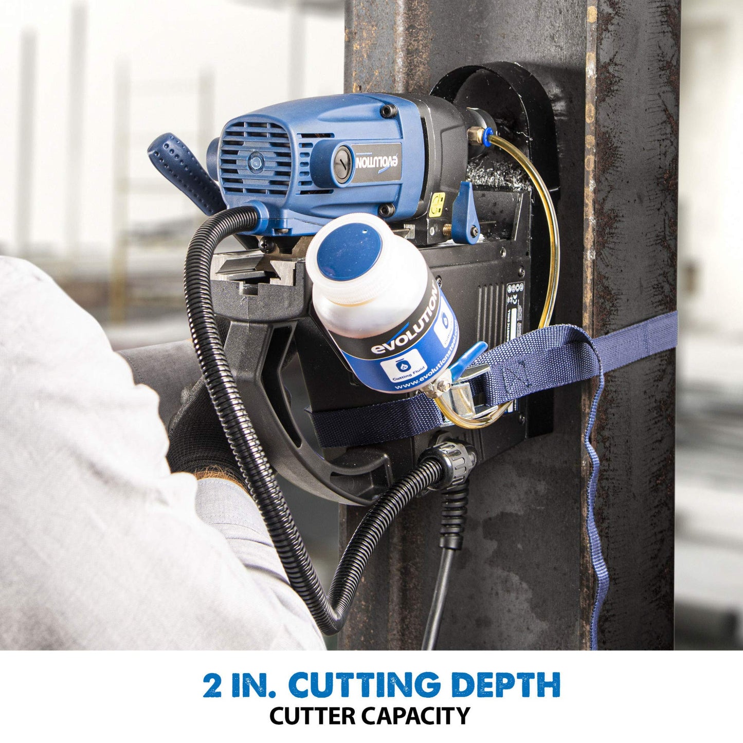 Evolution Heavy Duty 1-1/8 inch Industrial Magnetic Drill with Carry Case - S28MAG