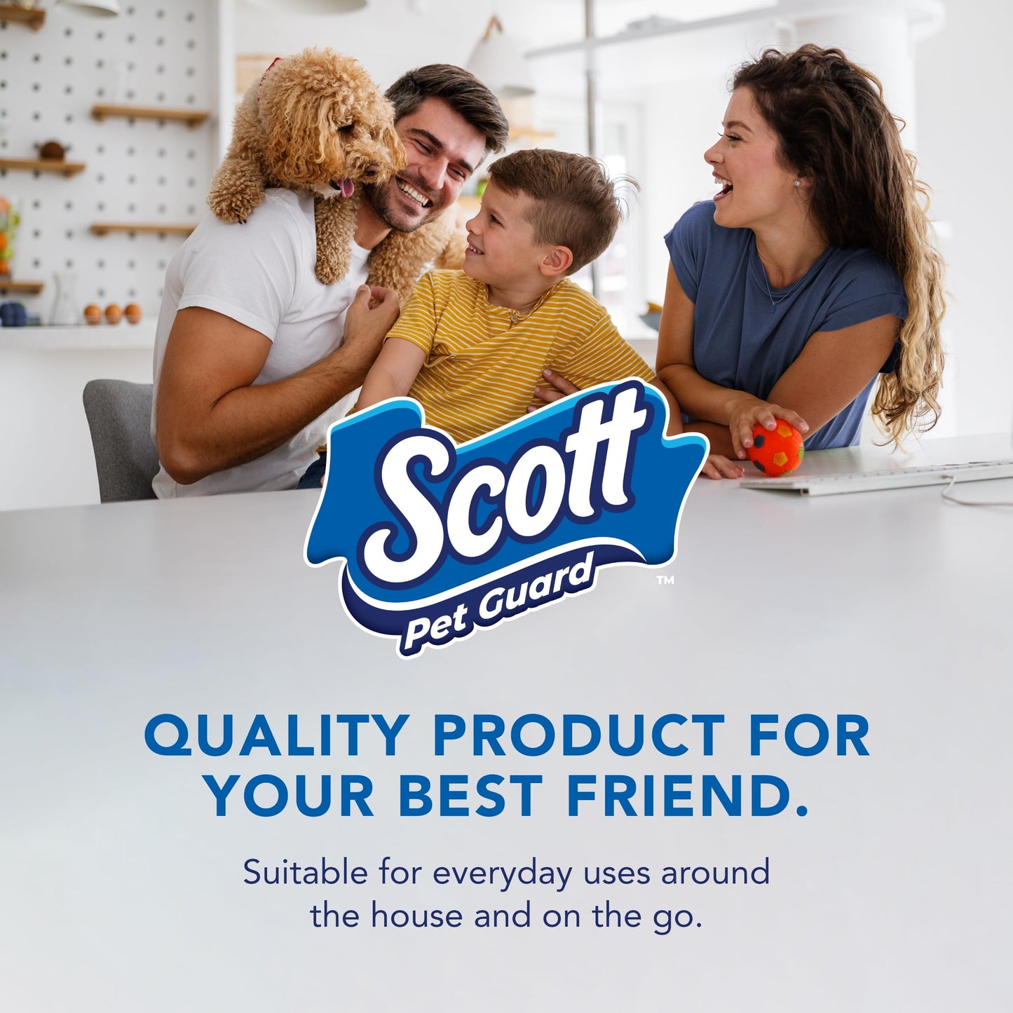 Scott Pet Guard Dog Pads - Large Dog Training Pee Pads, 12 Hour Absorbent Odor Control - 22" x 22" - 50 Pack