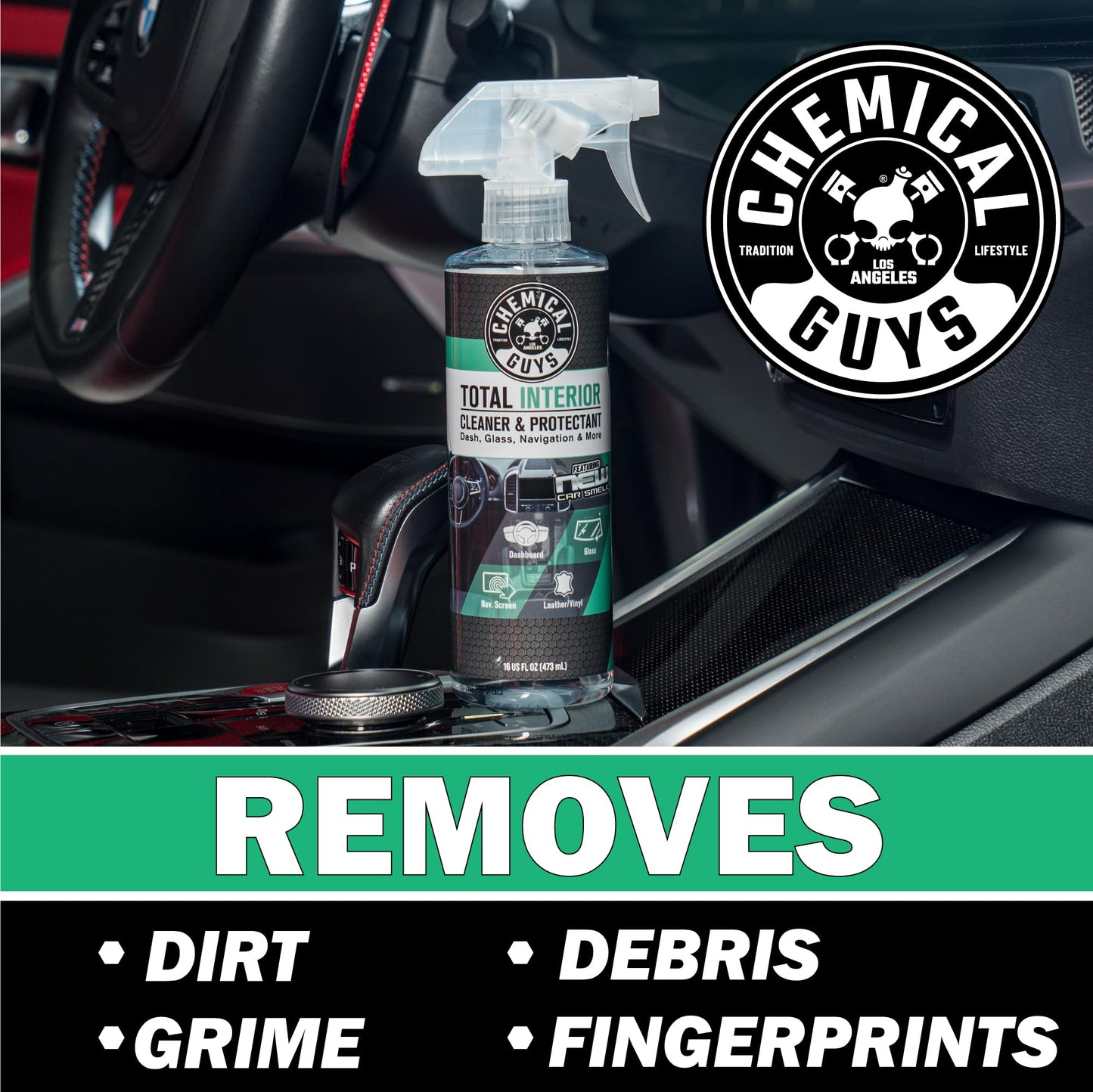 Chemical Guys SPI23416 Total Interior Cleaner and Protectant, New Car Smell, (Safe for Cars, Trucks, SUVs, Jeeps, RVs & More) 16 fl oz