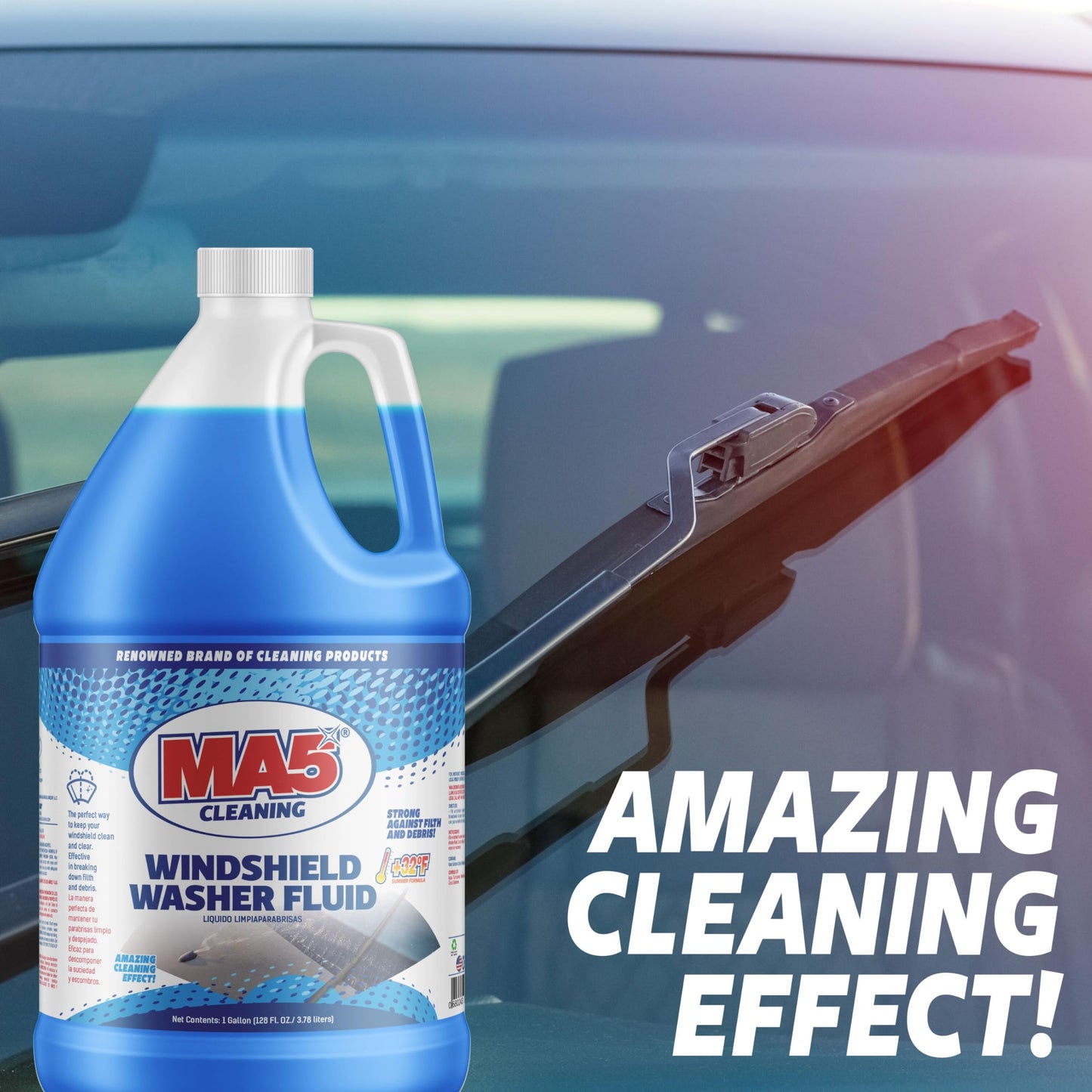MA5X Windshield Washer Fluid, 1 Gallon Blue