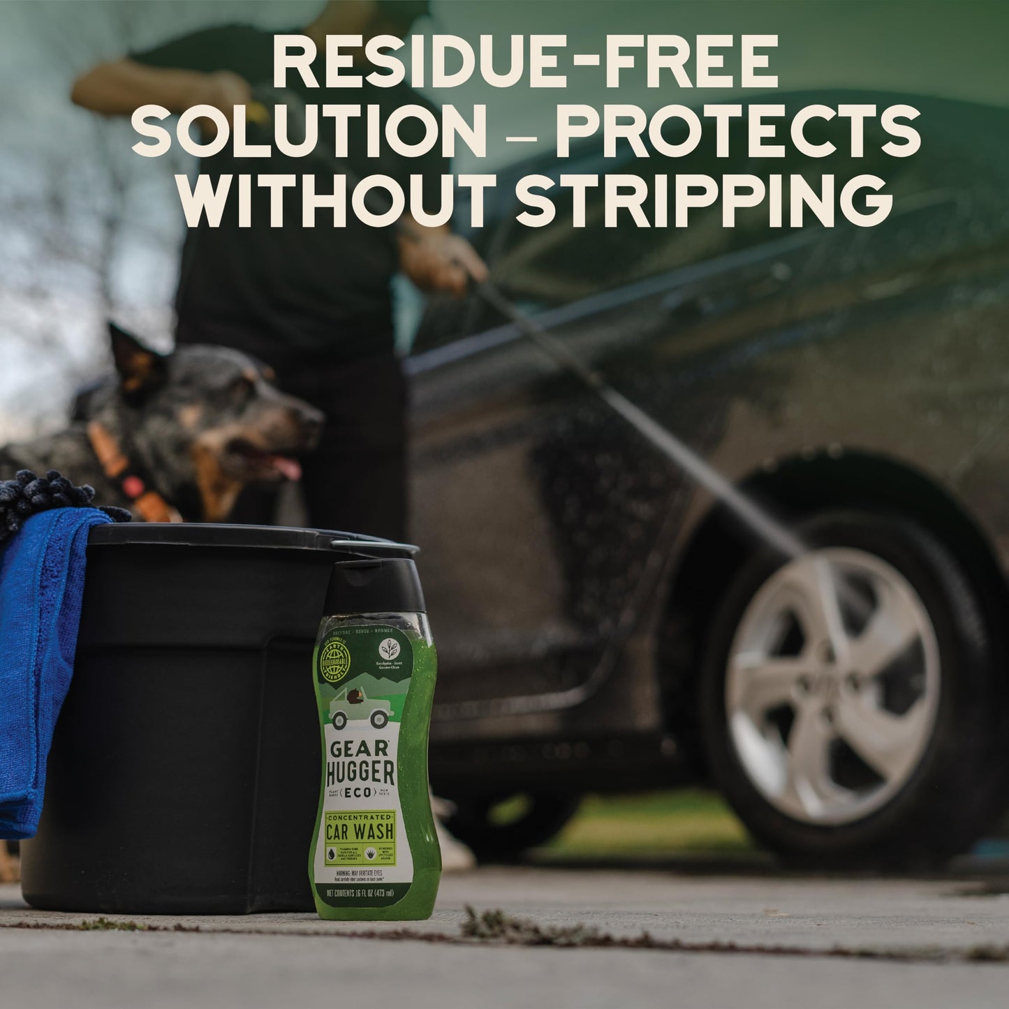 Gear Hugger Car Wash Soap (16 oz, Pack of 1) – Eco-Friendly Car Cleaner, Biodegradable Car Wash with Natural Saponins & Eucalyptus – Safe Car Soap for All Vehicle Surfaces