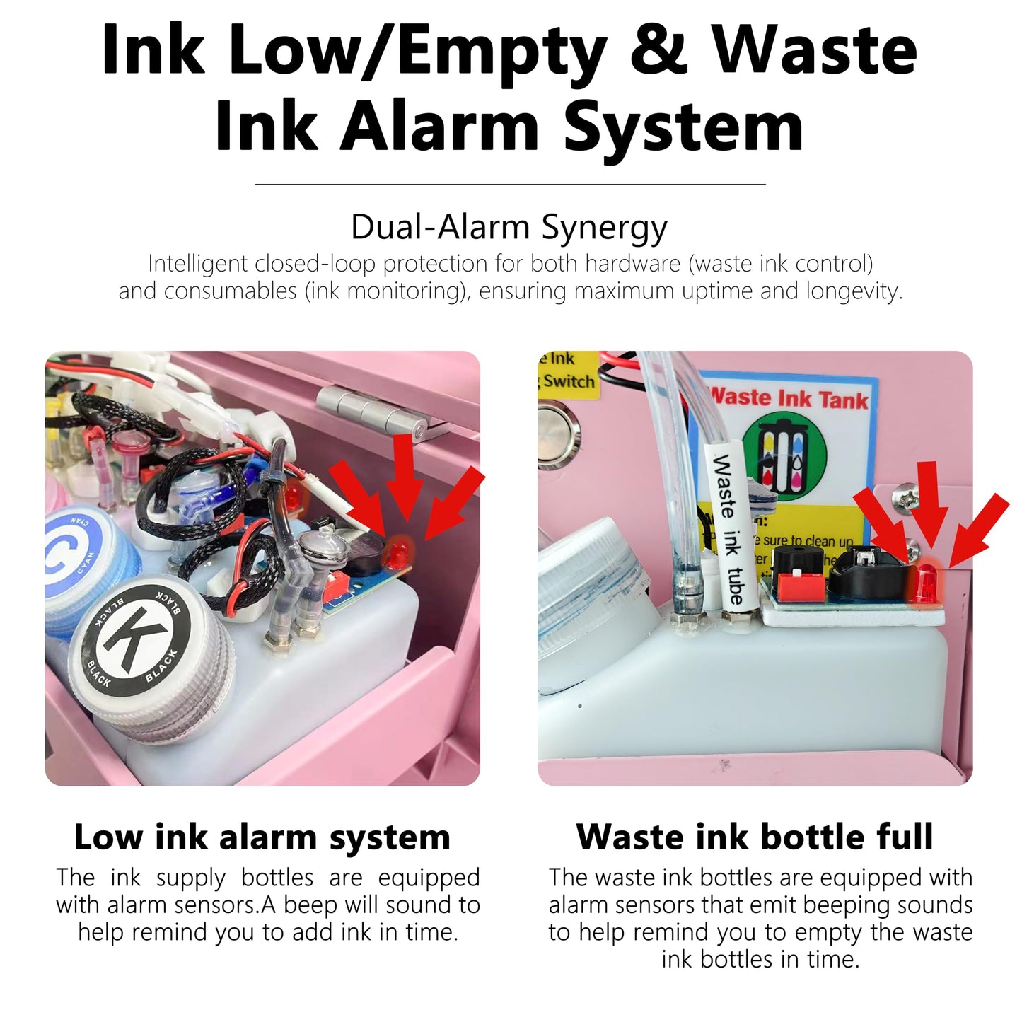 M1630 Pro Automatic Maintenance 13in DTF Printer Bundle for T-Shirt,Direct to Film Printer,White Ink Circulation,A3 Transfer Printing Machine for Fabric Clothing(Printer,Oven,Laptop,Supplies)