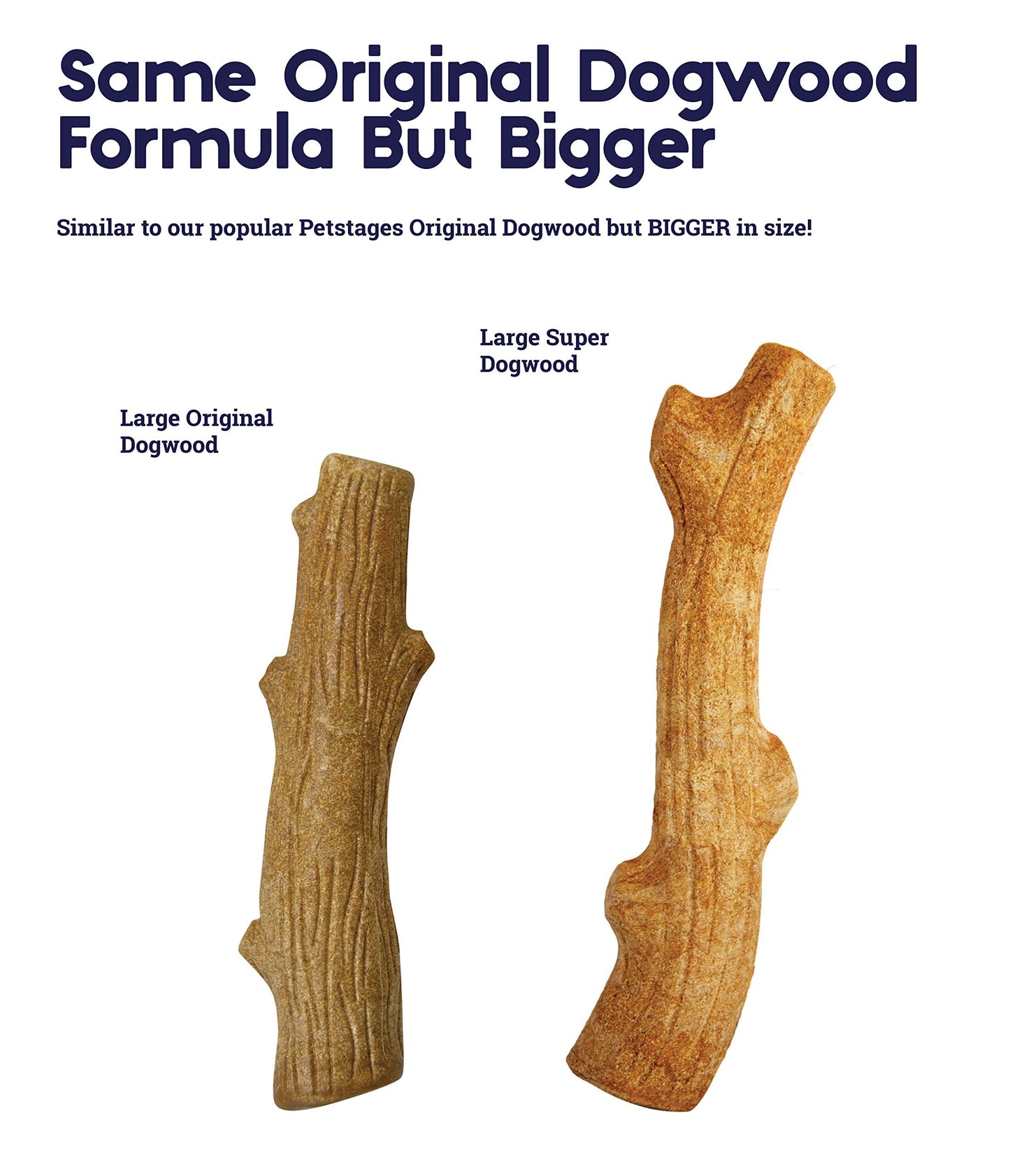 Petstages Outward Hound Super Dogwood Durable Dog Chew Toy, Large - Long Lasting Chew Stick Made with Real Wood - USA Made, L