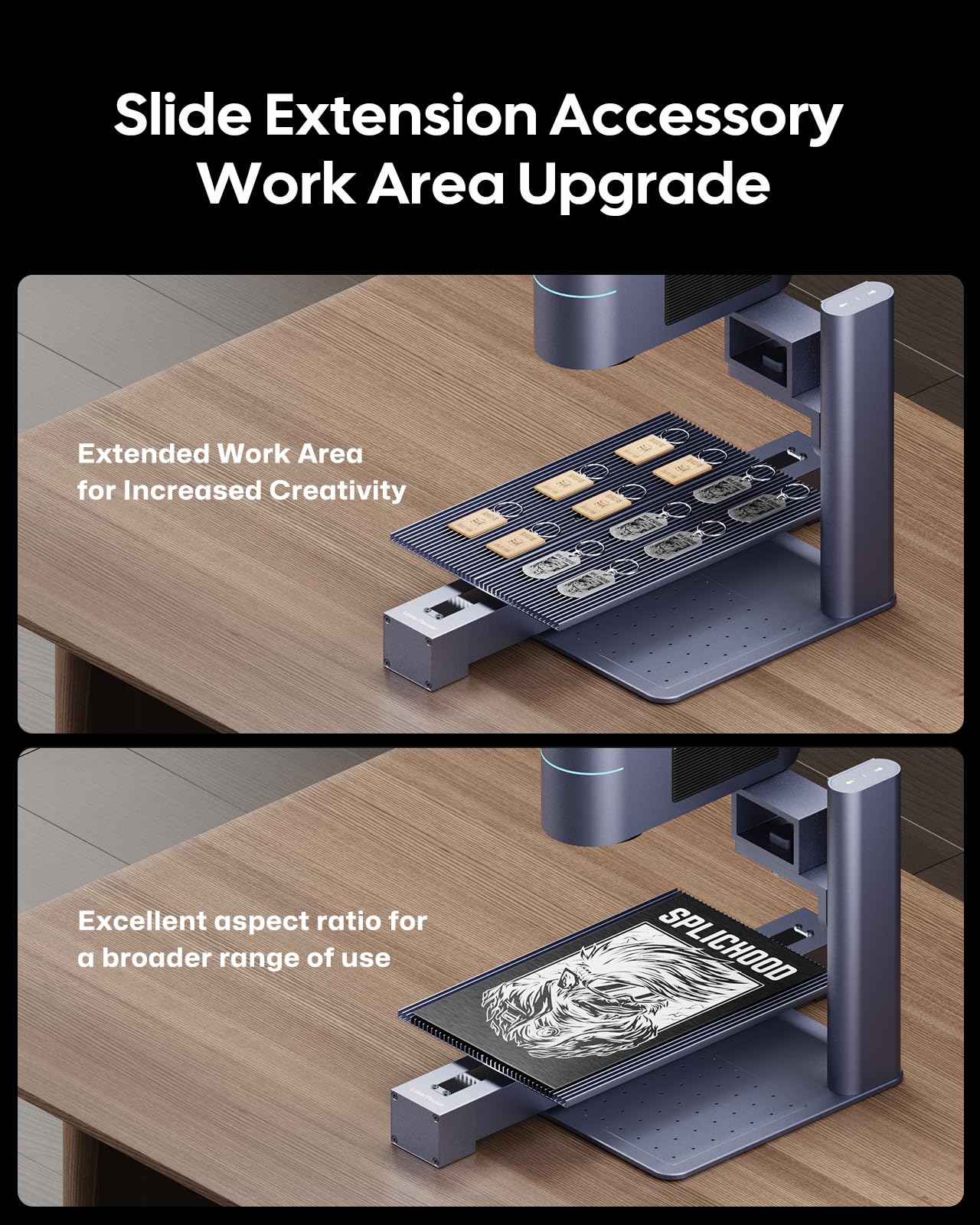 LaserPecker LP4 Dual-Laser Engraver with Rotary & Slide Extensions, 8K 240,000mm/min for 360° Tumblers/160x300mm Batch Jobs, Auto-Switch IR/Diode for Jewelry & Industrial Mass Production, Deluxe Set