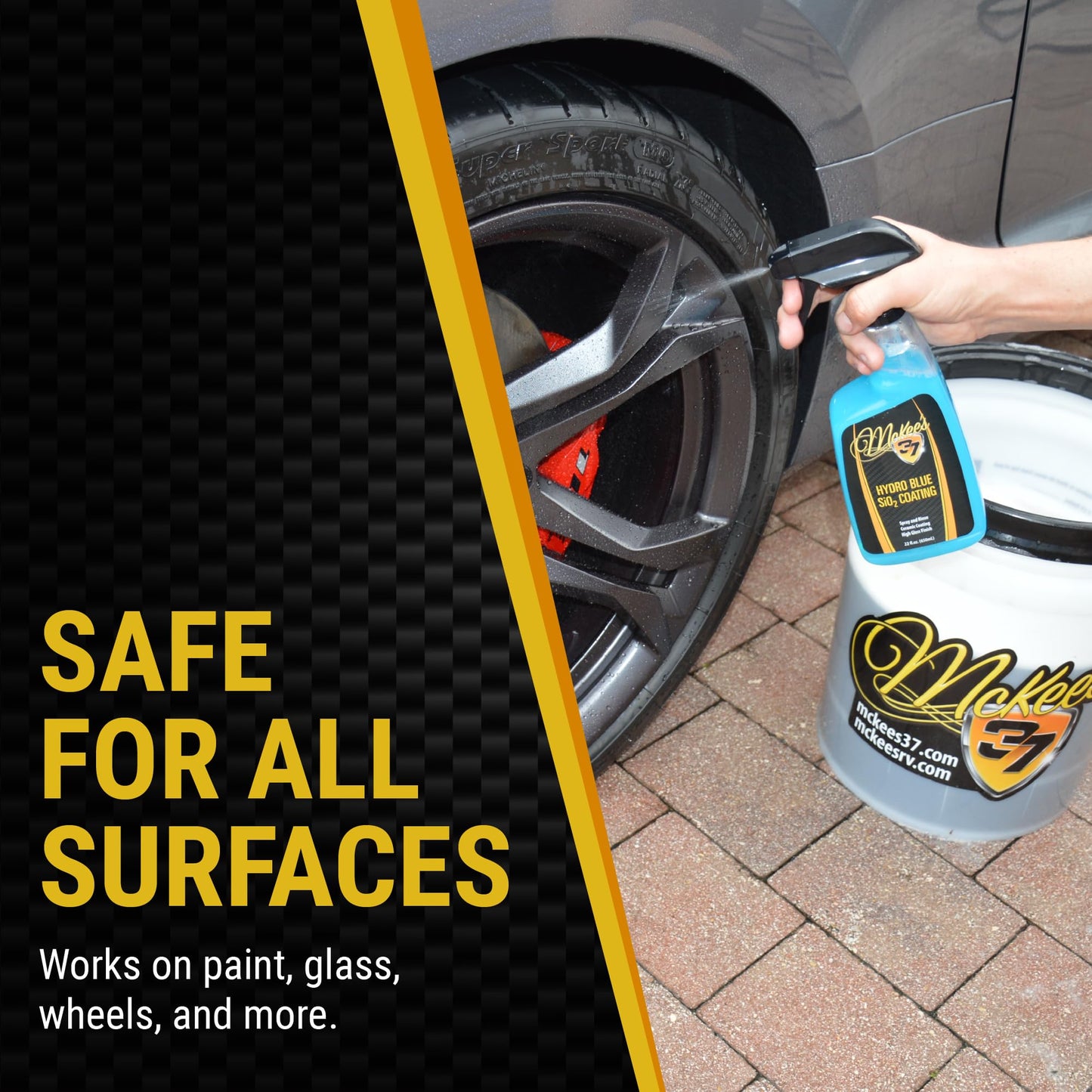 McKee's 37 - Hydro Blue SiO2 Coating | Ceramic Coating for Cars, Easy Protection & Shine Spray for Paint, Glass, Wheels, Chrome & Trim (128 oz)