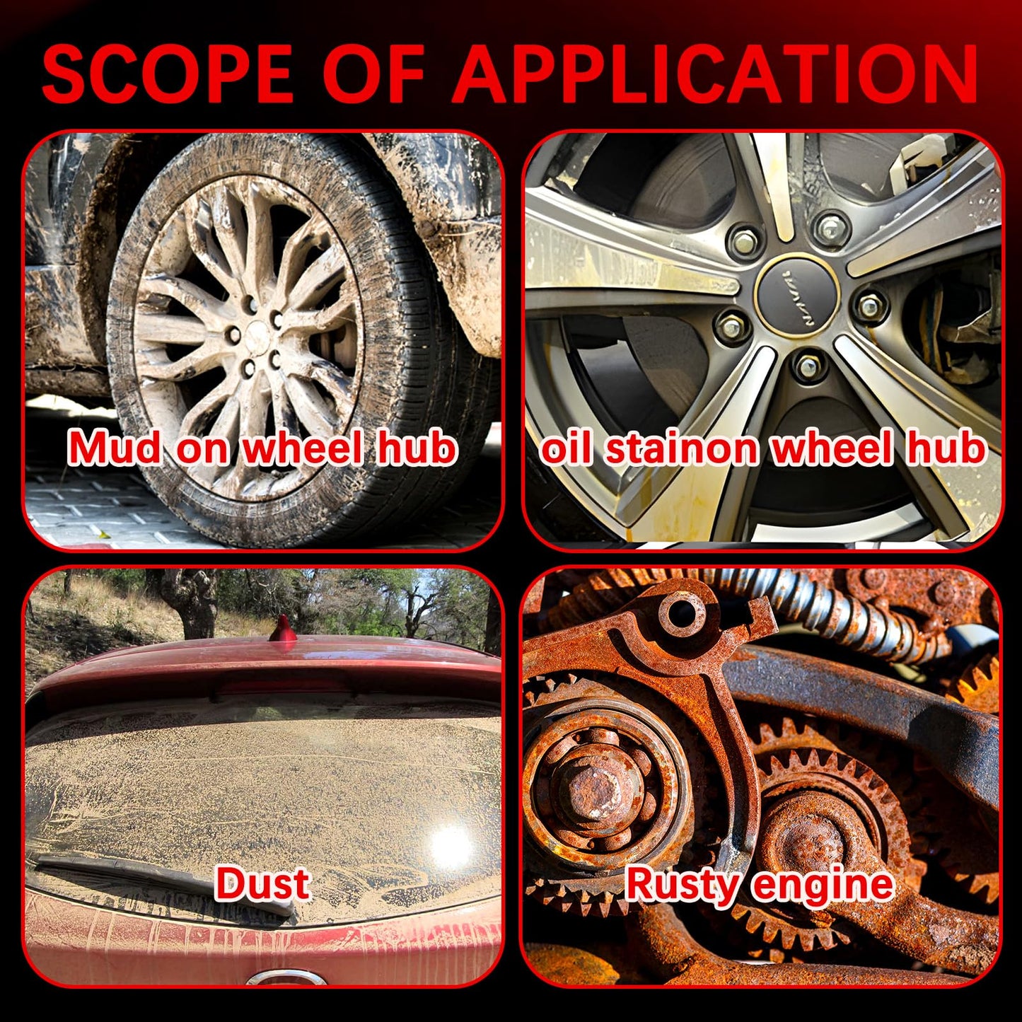 2PC Machine Clean Outdoor All-Purpose Cleaner，Machine clean spray, Heavy-Duty Outdoor All Purpose Cleaning,Car Tire Foam Polish & Refurbishment