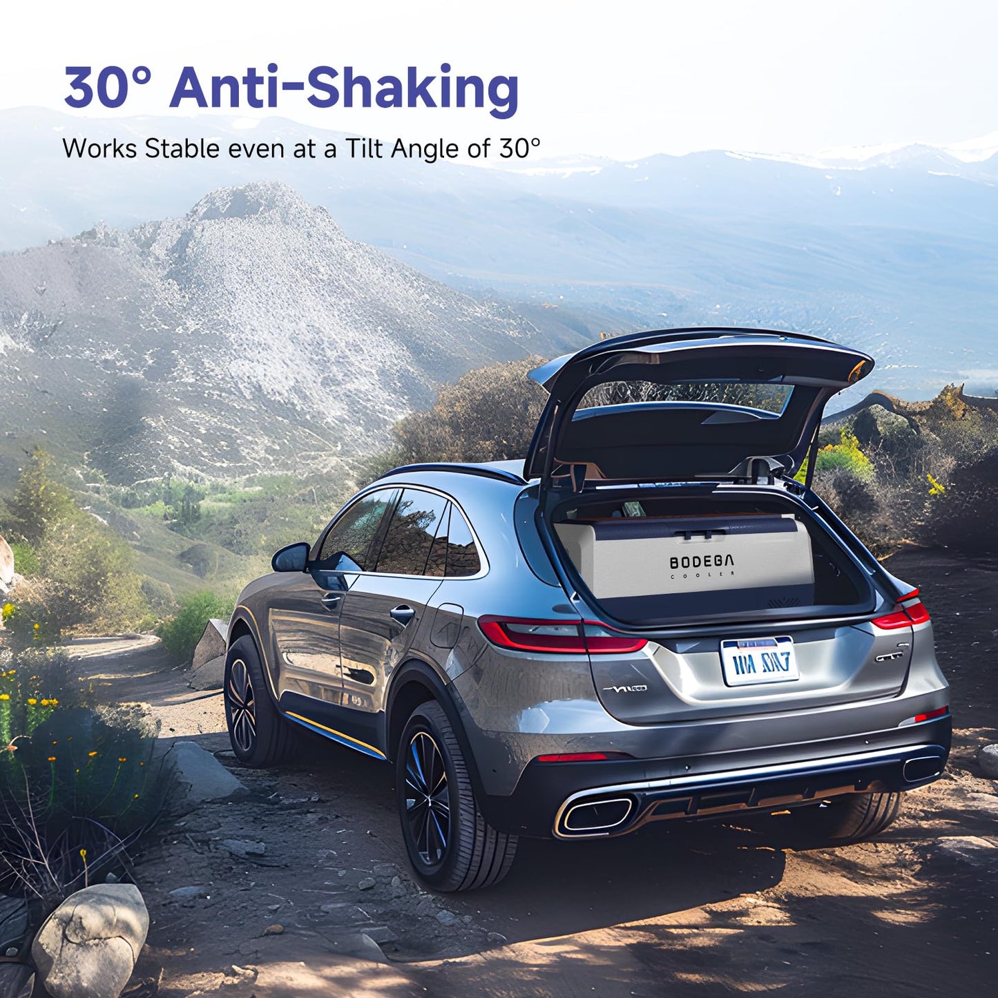 BODEGACOOLER 12 Volt Car Refrigerator,38 Quart Portable Truck Freezer,Electric Cooler Bluetooth Control,(36) -4℉-68℉ RV Refrigerator 12/24V DC and 100-240V AC for Travel,Camping,Road Trips,Van,Home