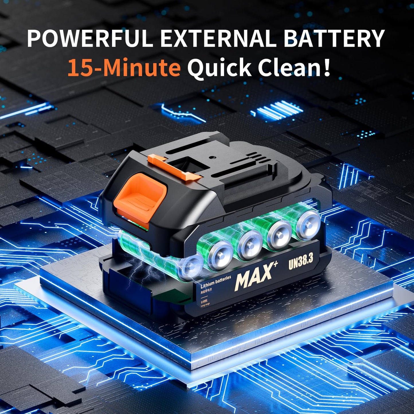 WOKEGI 22000PA High Power Cordless Car Vacuum,4 in 1 Handheld Vacuum Cleaner Wireless,Car Vacuum Cleaner with 180W brushless Motor,Fast Charging Vacuum Cleaning for Car,Home,Office,Pet