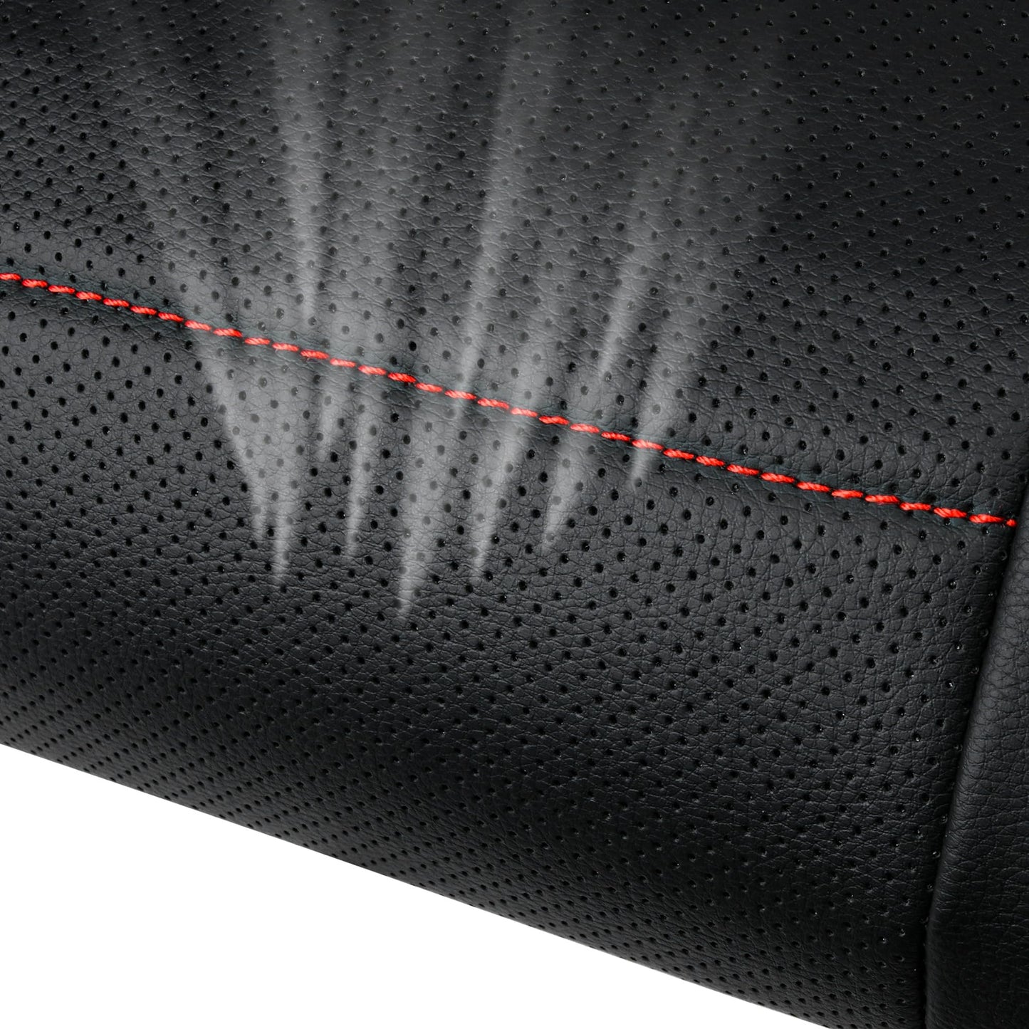 CAR PASS Universal FIT Piping Leather Car Seat Cover, for suvs,Van,Trucks,Airbag Compatible,Inside Zipper Design and Reserved Opening Holes (Full Set, Black and Red)