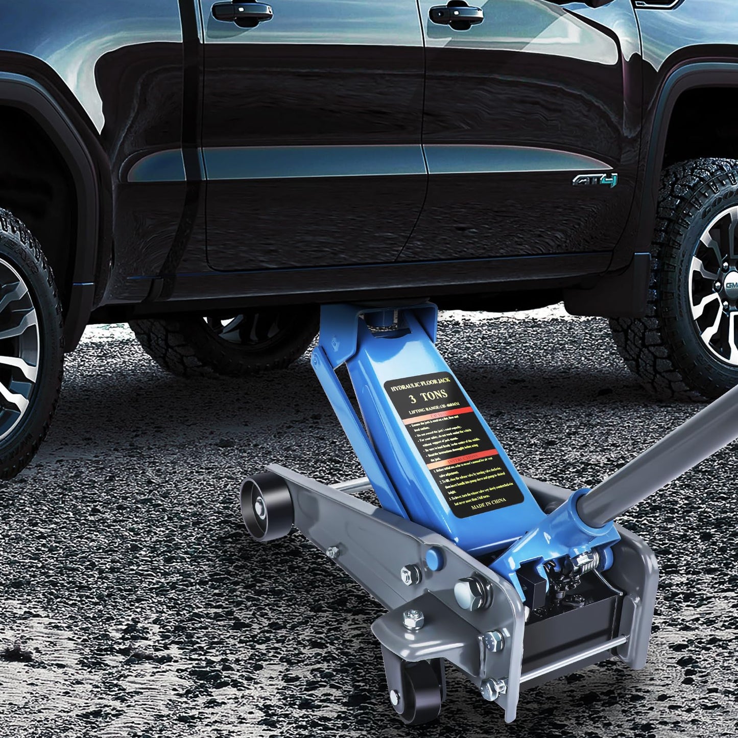 LARBANKE 3 Ton Floor Jack,Made of Durable Carbon Steel with Wheels for Secure Lifting,Fast Lift Floor Jack with Range of 5.31" to 18.11",Providing Stable Support for Various Cars