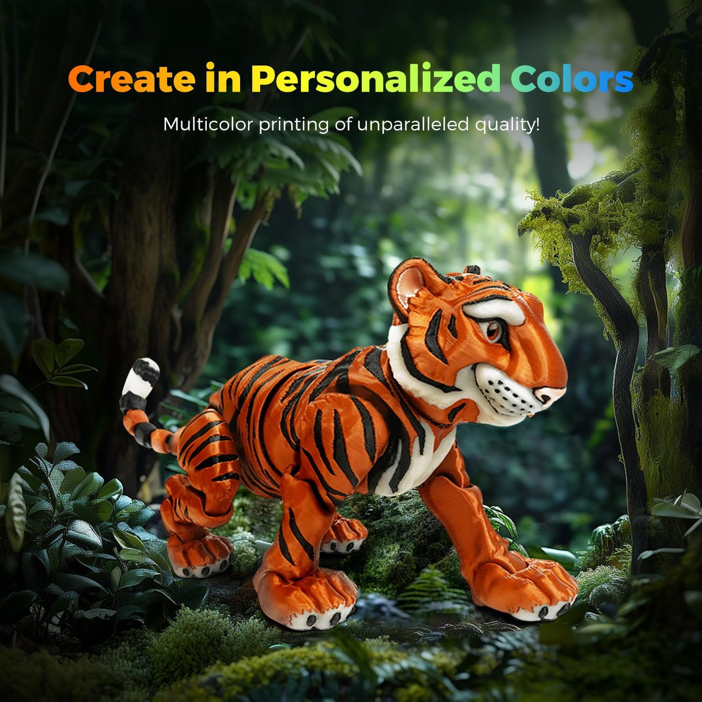 FLASHFORGE AD5X Multi-Material 3D Printer 4-Color Printing, 600mm/s Speed 1-Click Print with DIY IFS Creations, Full-Auto Calibration & Filament Backup, AD5X- Multi-Color Productivity Booster