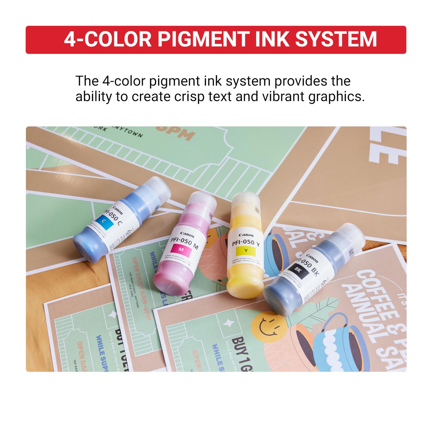 Canon imagePROGRAF TC-21 24" - Large Format Printer, Poster & Plotter Printer, Automatic Roll & Cut Sheet Paper Feeder, Includes 280 ml of Ink, White