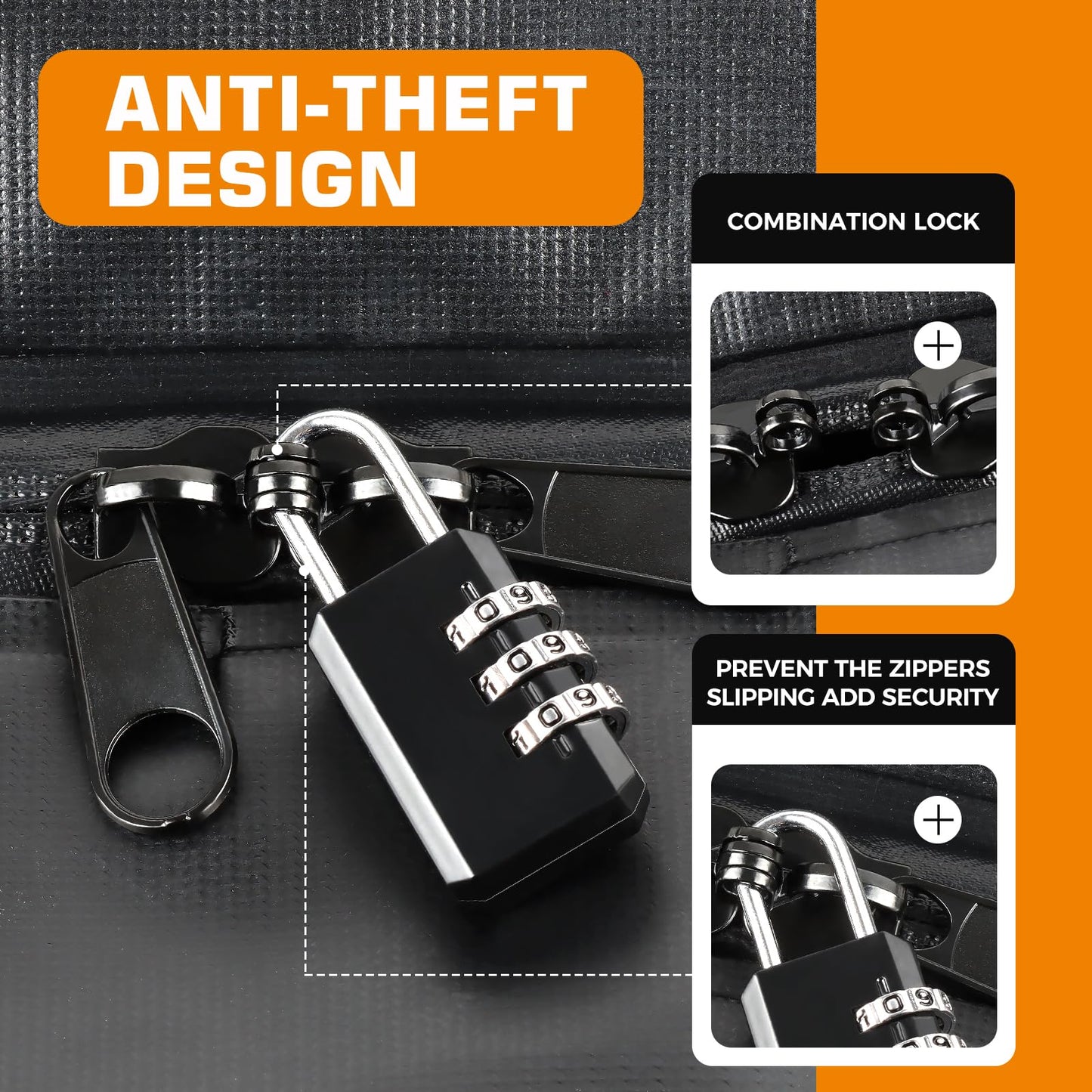 Kingfun Car Rooftop Cargo Carrier – Waterproof 20 Cubic Feet Car Roof Bag Fit All Vehicles with/Without Roof Racks, Includes Anti-Slip Mat, 8 Reinforced Straps & 6 Door Hooks, Luggage Locks