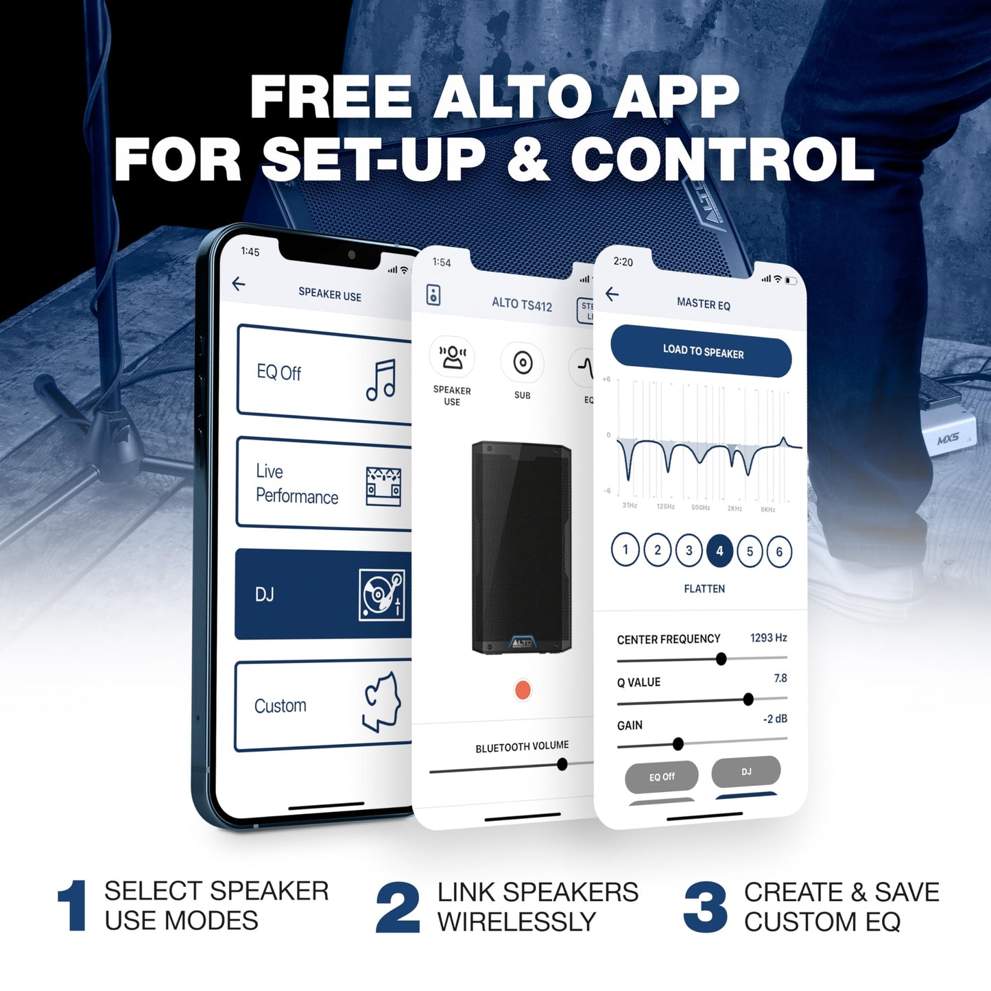 ALTO TS412 2500W 12" Powered PA Speaker with 3 Channel Mixer, Bluetooth Streaming, Wireless Loudspeaker Linking, DSP App