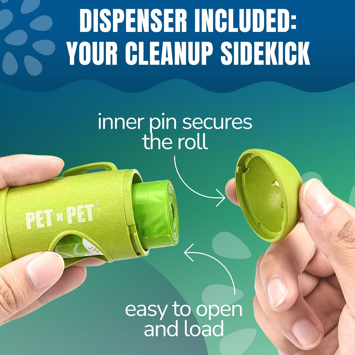 Pet N Pet 720 Counts, Unscented Dog Poop Bags Rolls, 38% Plant Based & 62% PE Poop Bags For Dogs with Dispenser, 48 Rolls Extra Thick Dog Waste Bag, Doggie Poo Bag