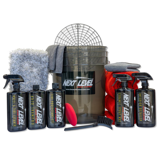 15 pcs Professional Car Detailing Kit - Includes 5-Gallon Bucket with 5 Premium Products & High-End Towels - Works with Foam Cannon - Ultimate Gift for Car Lovers