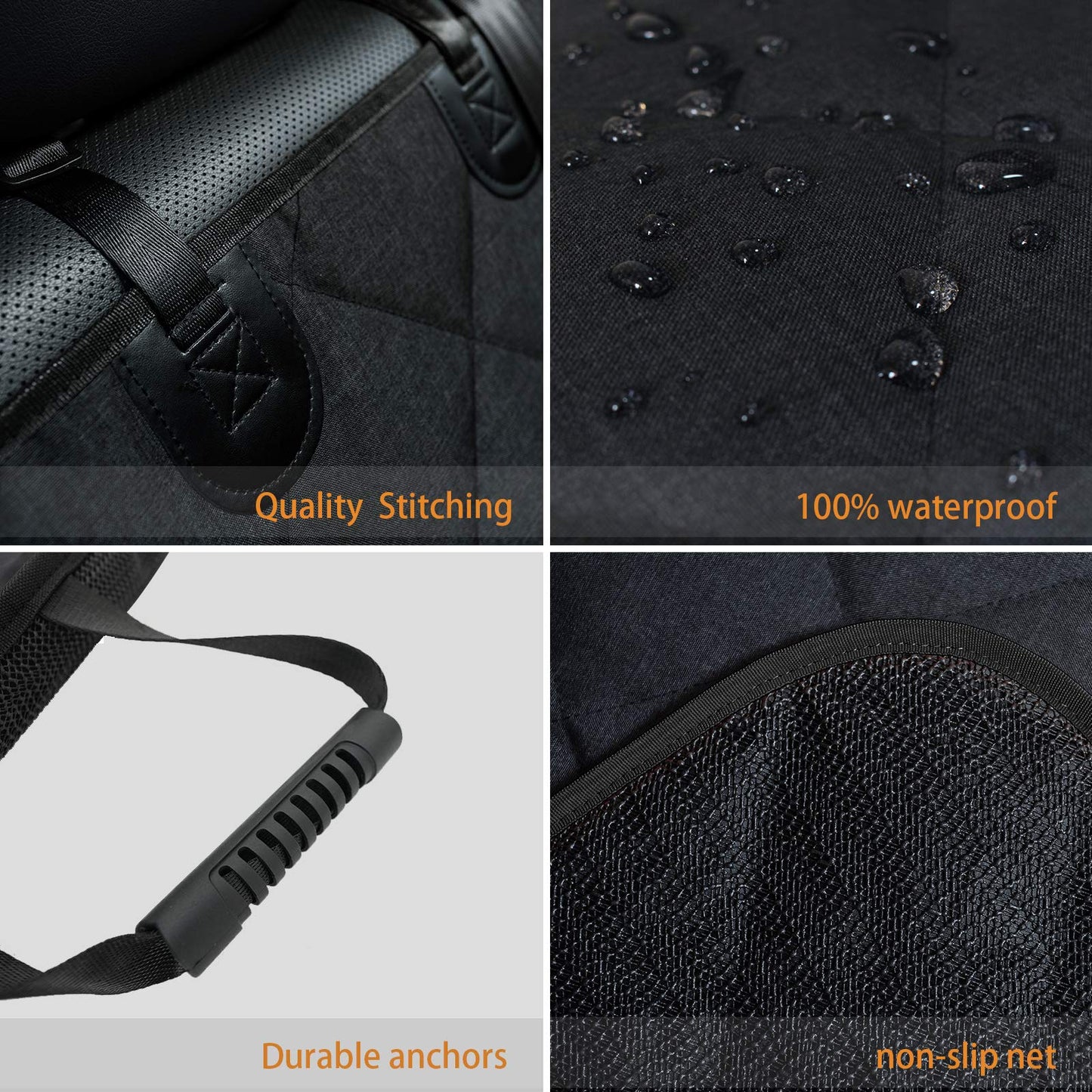 petalage Bench Dog Car Seat Cover for Back Seat Waterproof Seat Covers Durable Scratch Proof Nonslip, Protector for Pet Fur & Mud Washable Backseat Cover for Cars Armrest Compatible