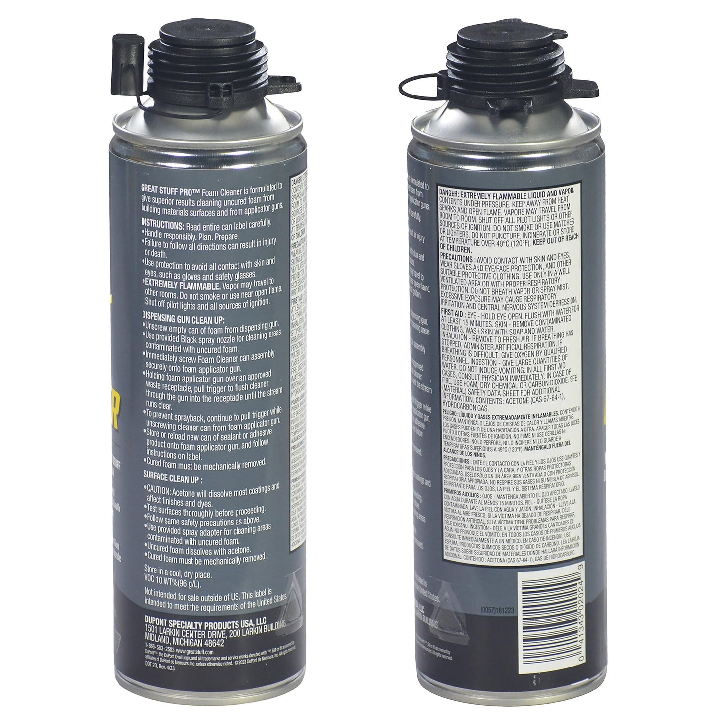 Great Stuff PRO Foam Cleaner 12oz - For Use With PRO Series Spray Foam Applicators - Pack of 12