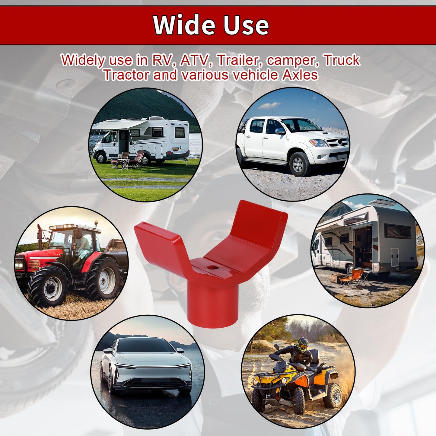 Zuzupord Bottle Jack Adapter - Universal Steel Adapter for Safe Jack Lift, Fits 1.61-Inch (41mm) or Smaller Bottle Jacks, Works with Round Axles (4.5" Max) & Square Axles (3.5" Max)