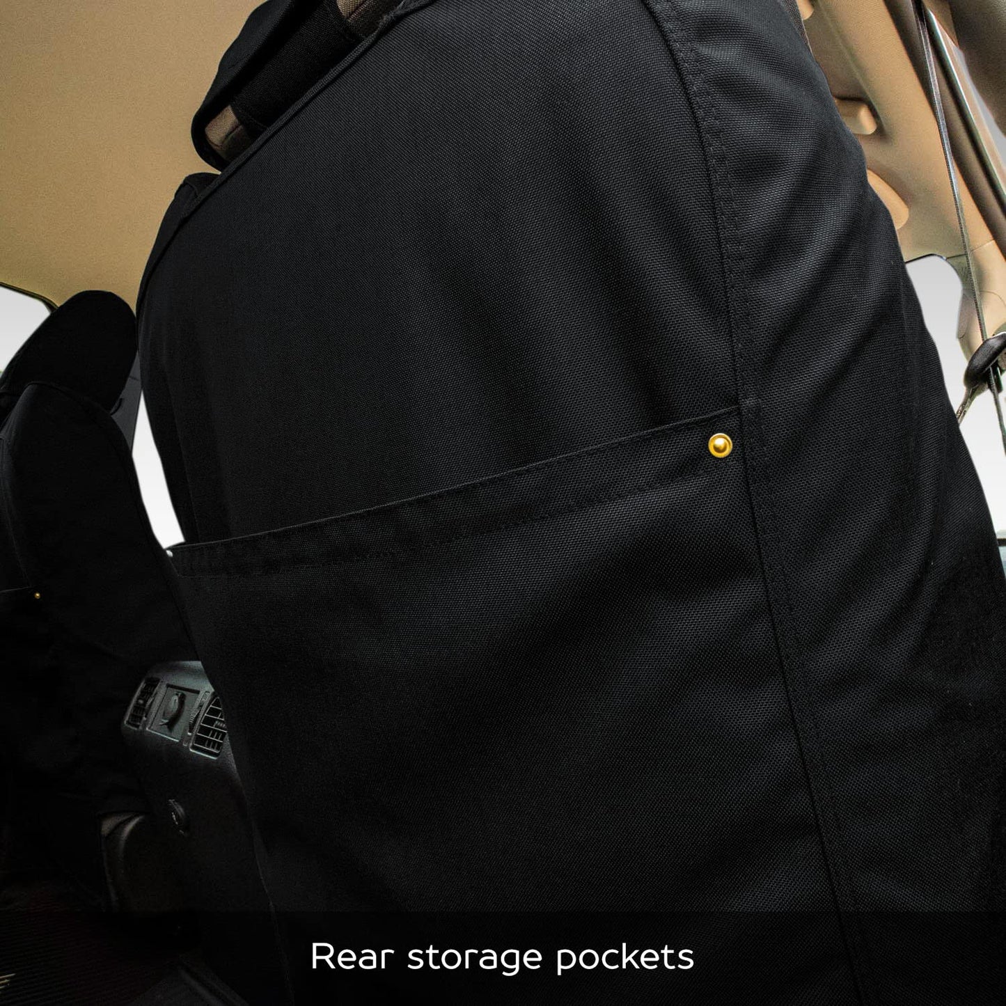 Covercraft Carhartt Super Dux SeatSaver Custom Seat Covers | Fits 2019-2025 Chevrolet Silverado/GMC Sierra 1500, 2020-2025 Silverado/Sierra 2500/3500 | 1st Row 40/20/40 Bench Seat, Super Dux Black