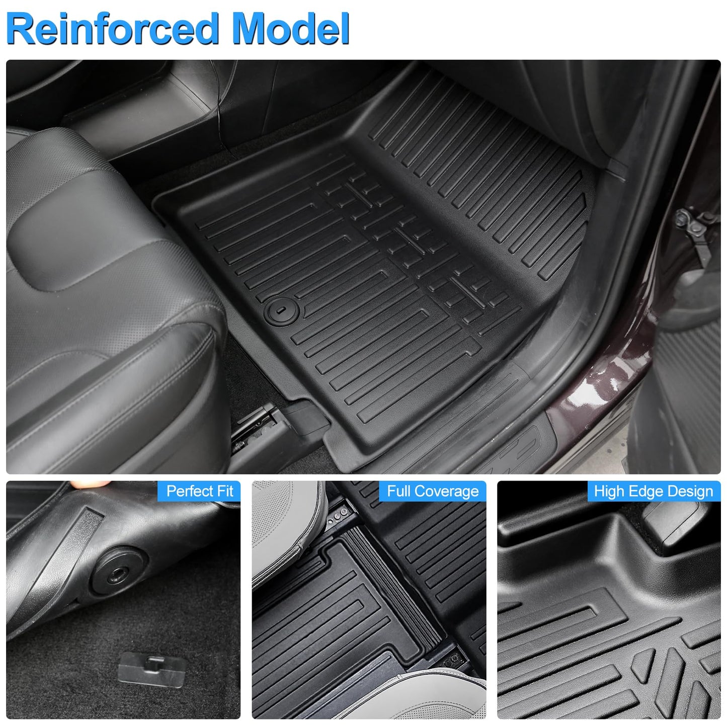 HOUCLEMIC Floor Mats for 2020-2024 2025 Hyundai Palisade 7/8 Passenger, Trunk Mat with Seat Back Cover and Lower Cargo Mat All Weather Interior Protector for Hyundai Palisade Calligraphy Accessories