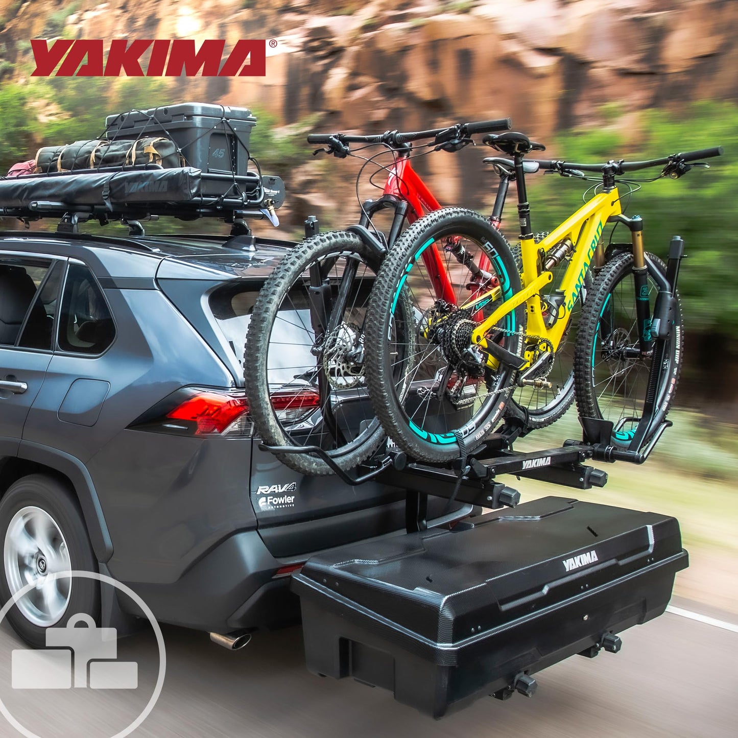 Yakima EXO GearLocker Car Cargo Carrier, Hard Top Shell Box for EXO SwingBase System, Black - Heavy-Duty Vehicle Storage Accessories for Travel and Camping