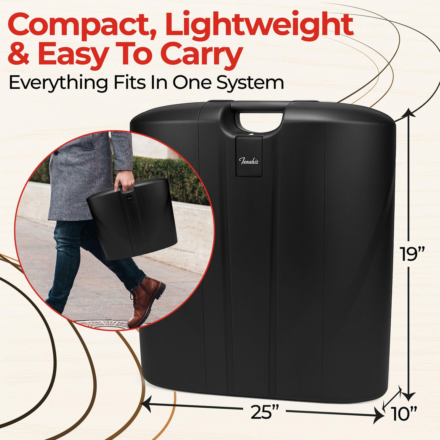 Fender Passport Venue S2 Portable PA System Bundle with Compact Speaker Stands, Microphone, Mic Stand Clip, XLR Cable, and Instrument Cable