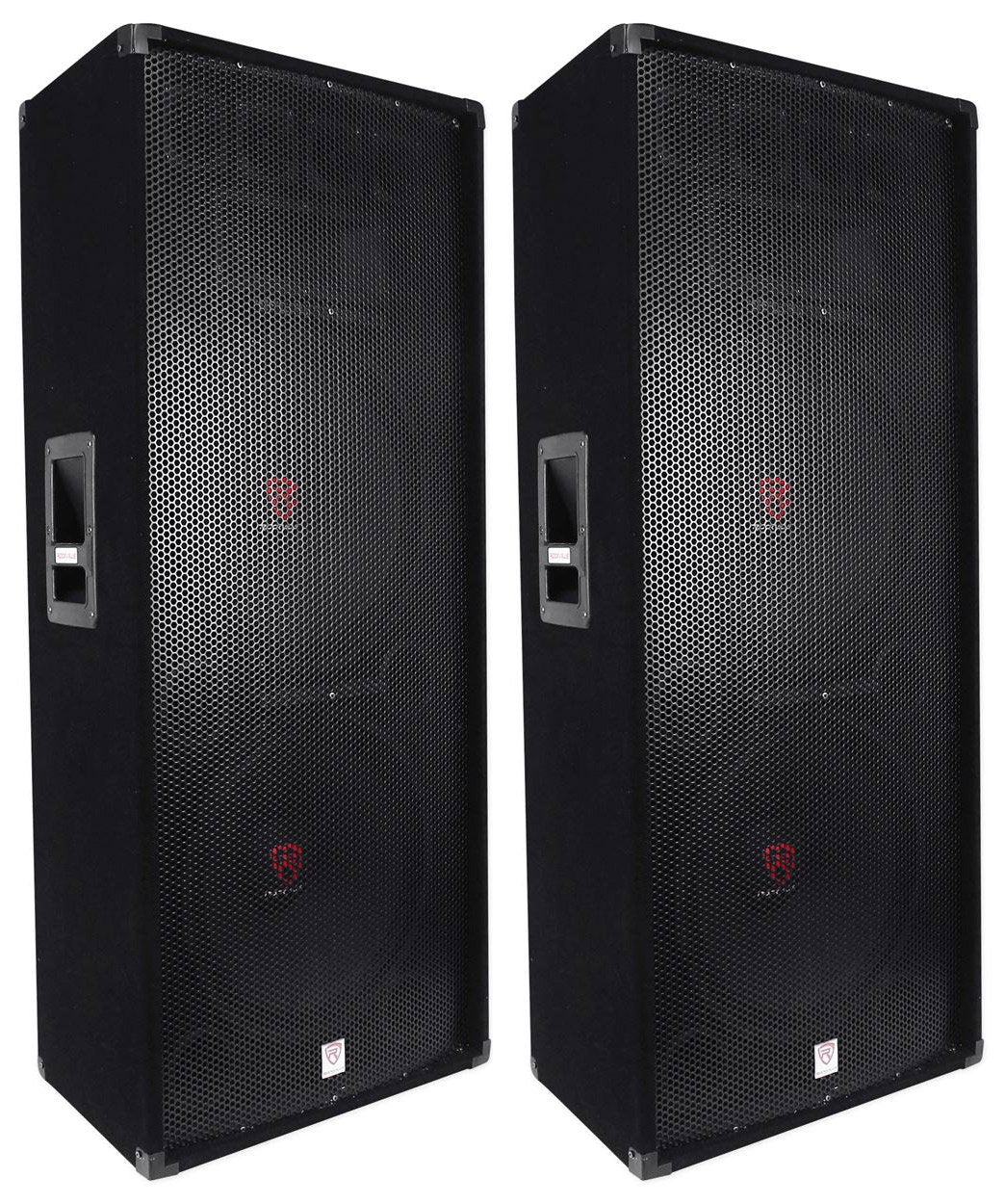 Rockville (2) RSG15.28 Dual 15 3000 Watt 3-Way 8-Ohm Passive DJ/PA Speaker