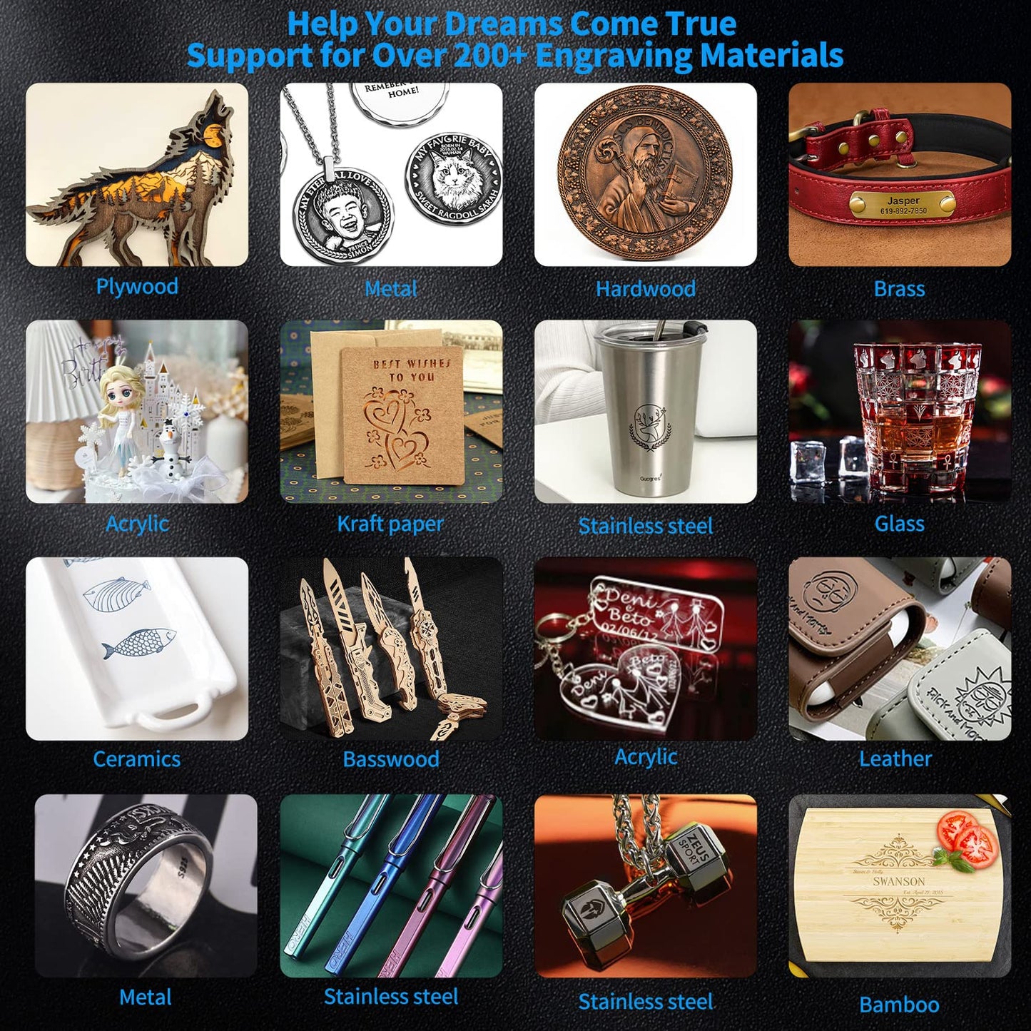 LONGER RAY5 130W Laser Engraver, 20W Output CNC Laser Cutter DIY Laser Engraving Machine, Exclusive 3.5" Touch Screen for DIY, Cutting Tool for Metal Colorizing, Wood, Acrylic, Leather, Glass