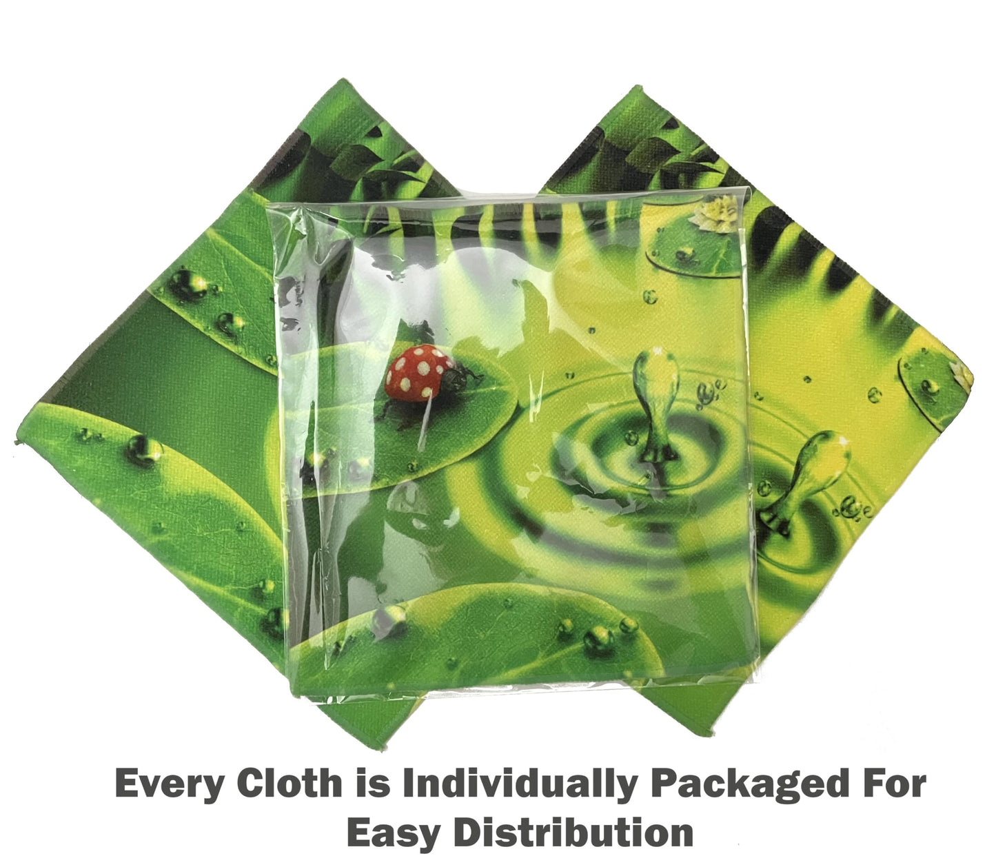 Smart Go - Microfiber Cleaning Cloth - (100 Pieces) - Suede Digital Custom Print Your Company Artwork or Business Logo - Promotional Item for Cleaning Eyeglasses, Screens, & Lenses - 6 x 6