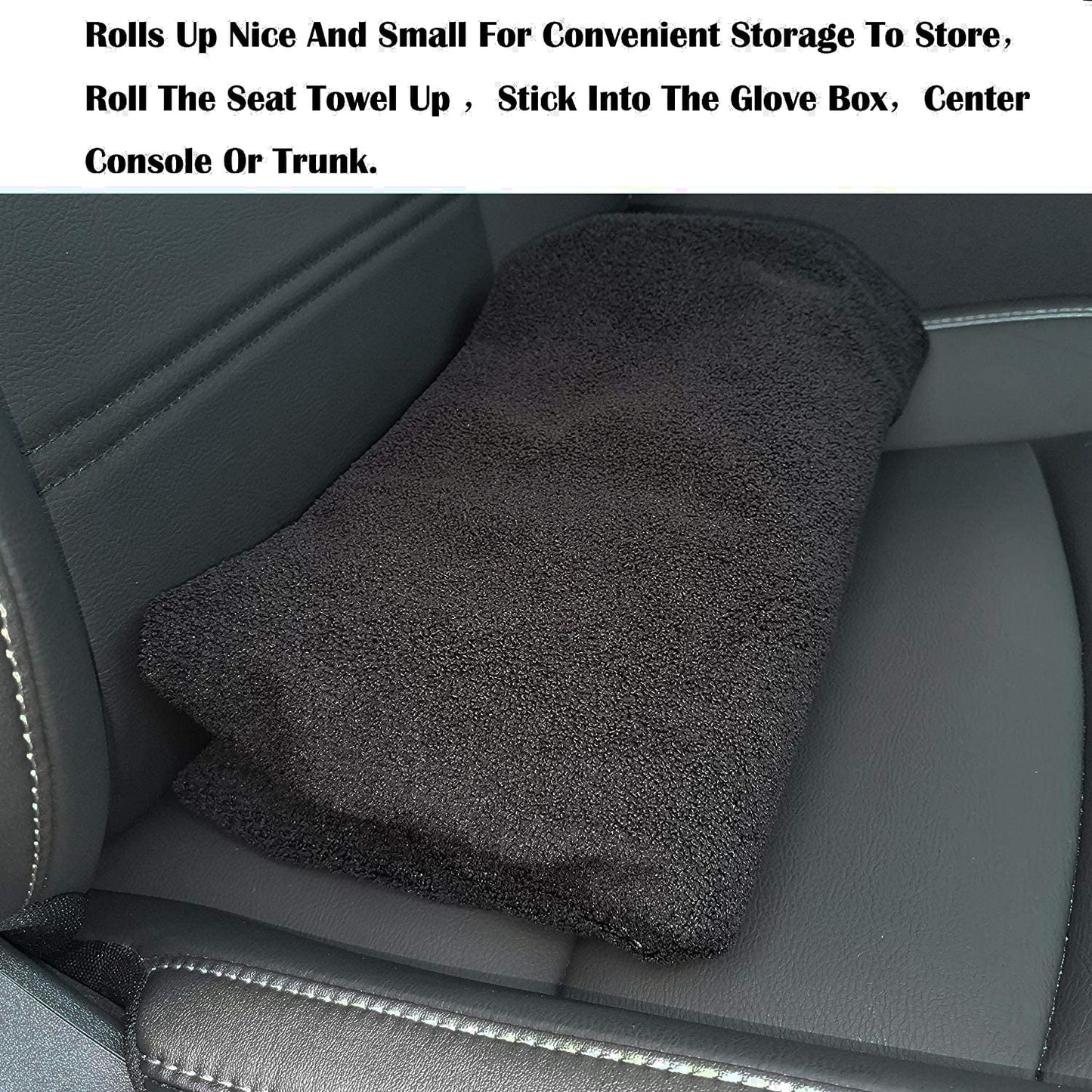 LoyaGour Car Seat Cover Protector Front Seats,for Gym Workout,Running,Swimming,Beach and Hiking,Waterproof Sweat Towel Bucket Seat Covers for Cars SUV Trucks (Black, 2Pcs)