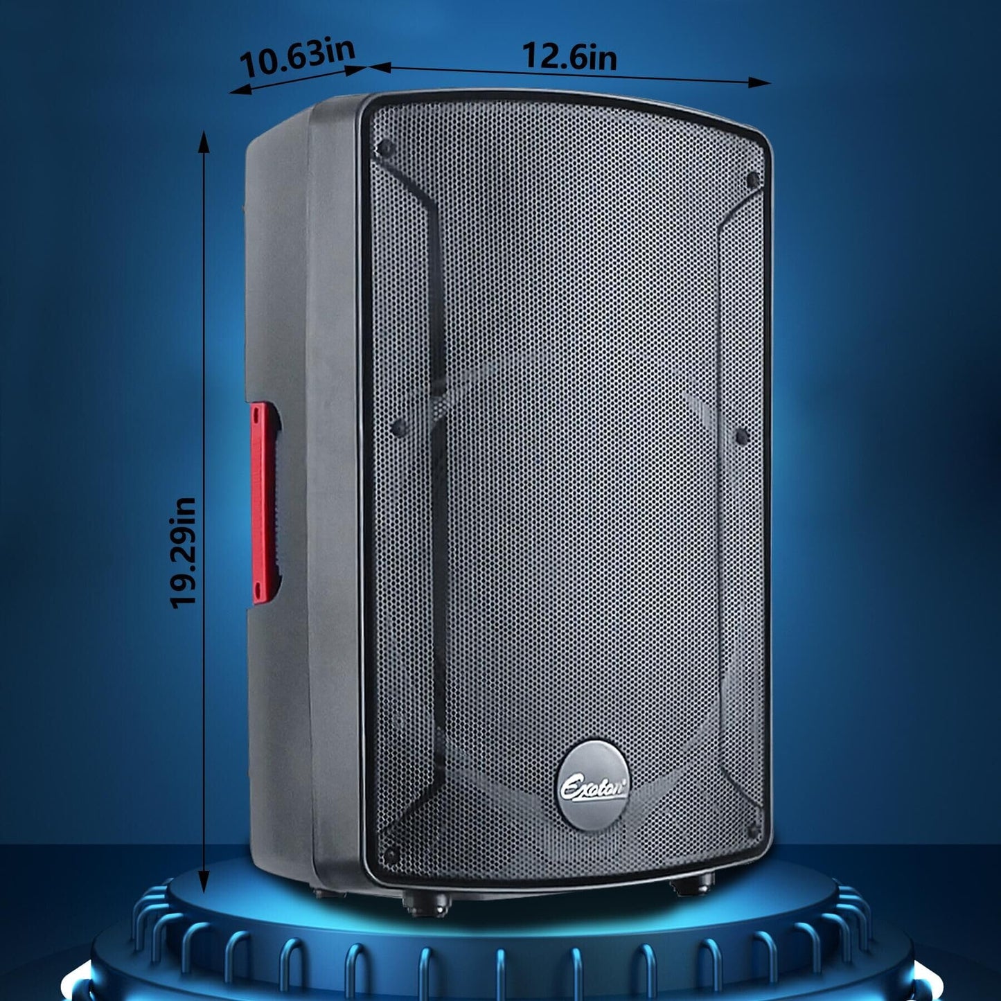 EXOTON EXOTON S-1002 10inch Bluetooth PA System with Powered Mixer Set, Passive Speakers with 4 Channel Mixer/Stands/Mic/Effect Controller/ 48V Phantom Power,for Indoor&Outdoor