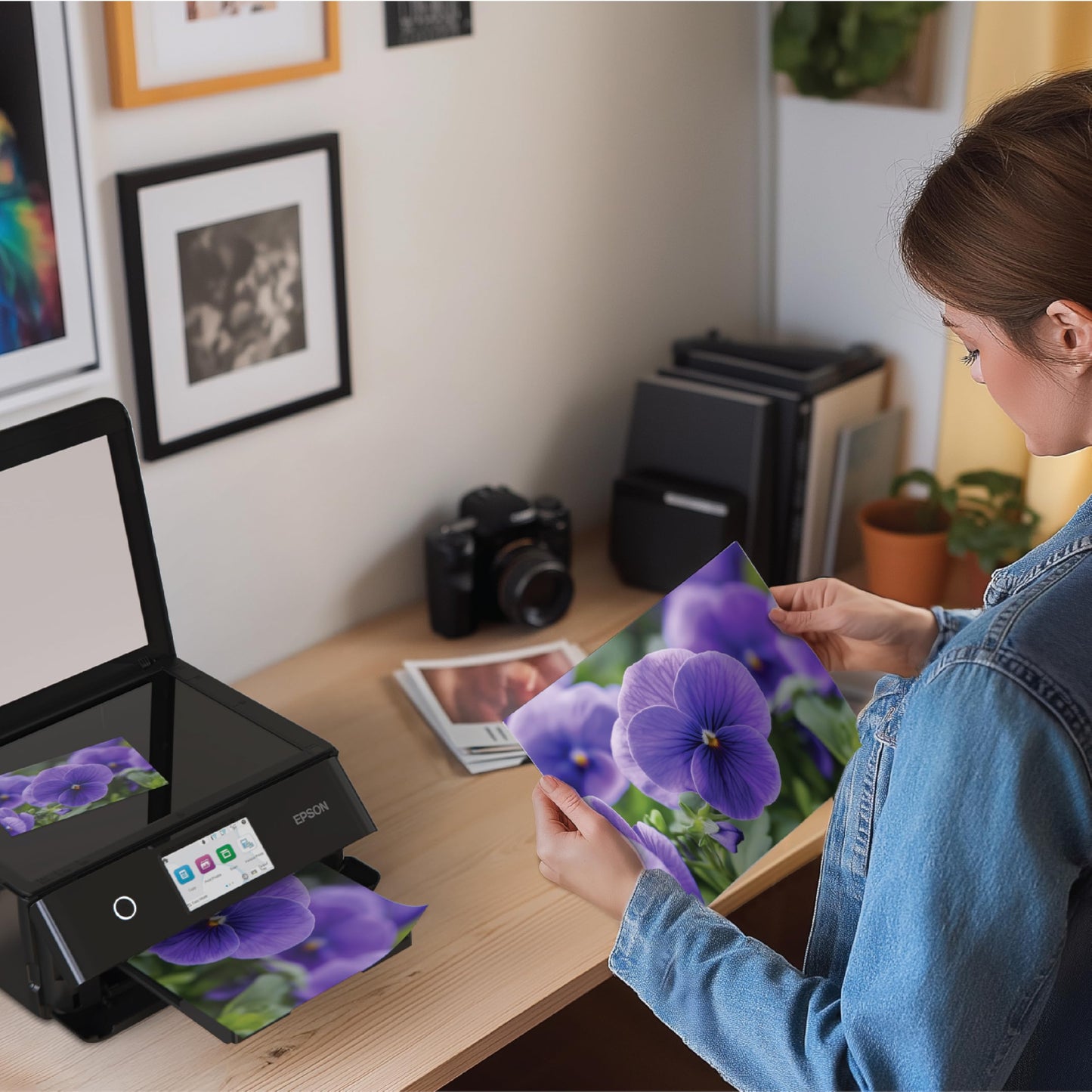 Epson Expression Photo XP-8800 Wireless Printer with 6-Color Claria Ink System, Borderless Printing up to 8.5" x 11", Fast 4" x 6" Photo Printing, 4.3" Color Touchscreen, Built-in Scanner and Copier