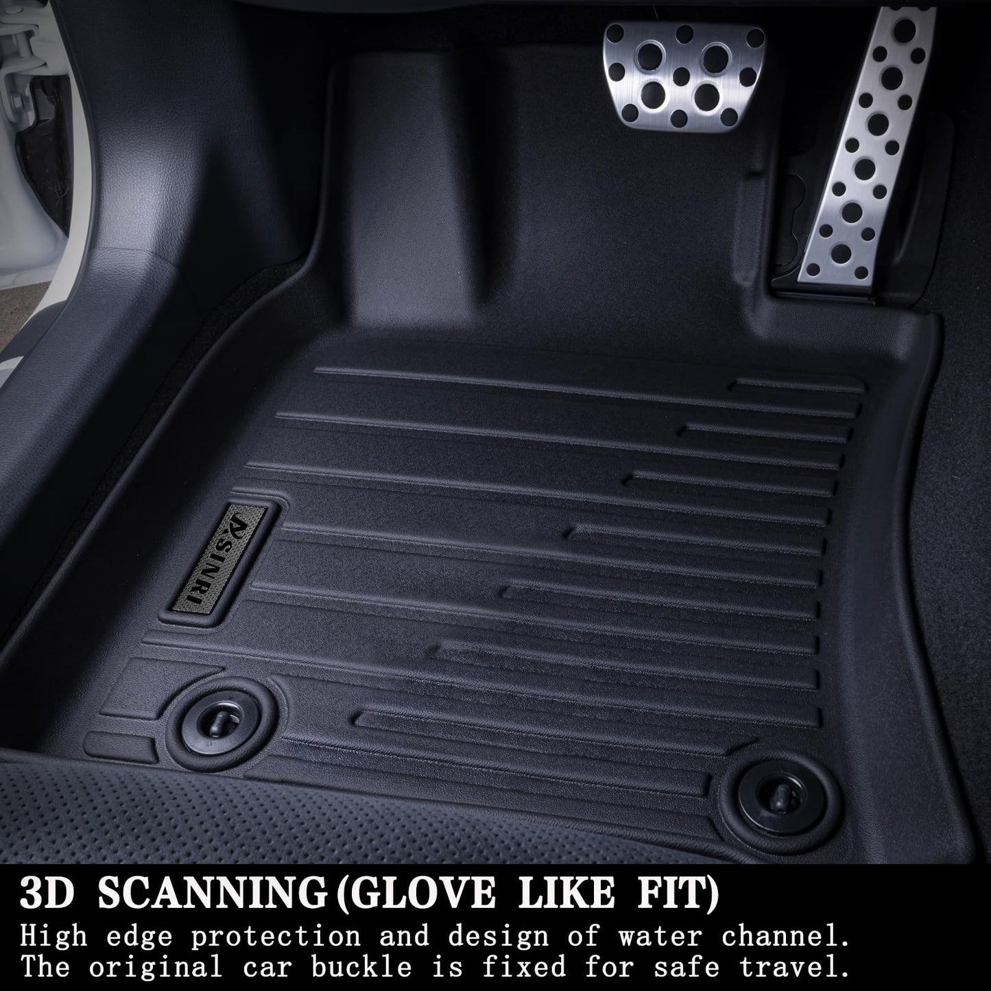 Floor Mats for 2020-2024 2025 Kia Telluride 7/8 Seats, TPE All Weather Protection 3 Rows Car Cargo Liners with Trunk Mat Covering The Backrest Car Accessories