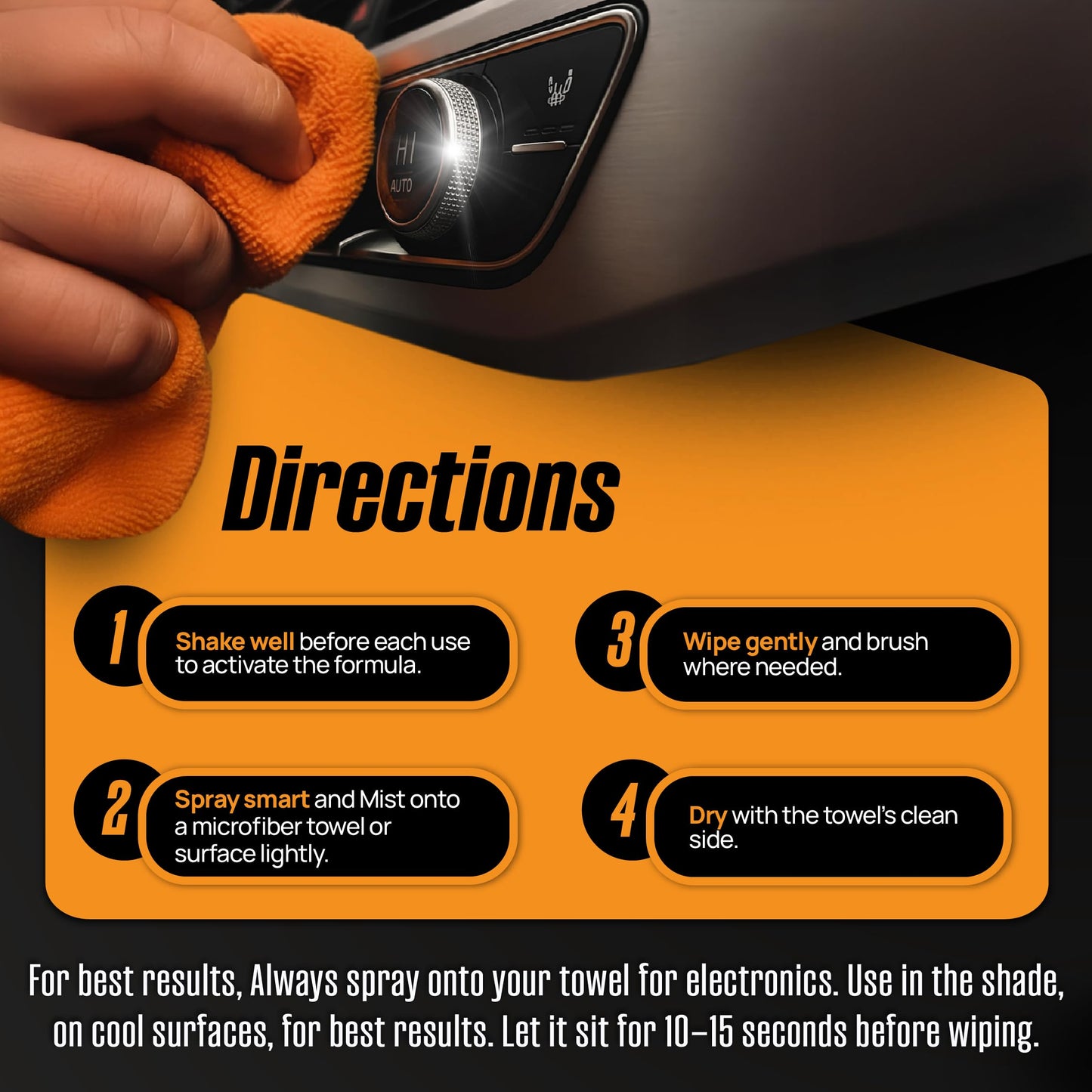 Magic Finish Interior Cleaning Spray (16 fl oz) – All-in-One Car Cleaner Spray for Seats, Dashboards & Consoles – Fast-Acting Car Cleaning Supplies for Rubber, Plastic, Carpet & Upholstery