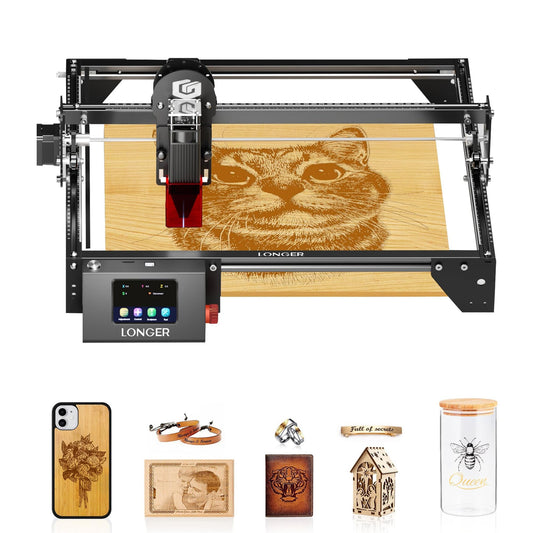 Longer RAY5 10W Laser Engraver,10000mW Output, 32-bit Motherboard, App Offline Control, DIY Engraver Tool for Metal/Glass/Wood，Engraving Area 15.75"x15.75"