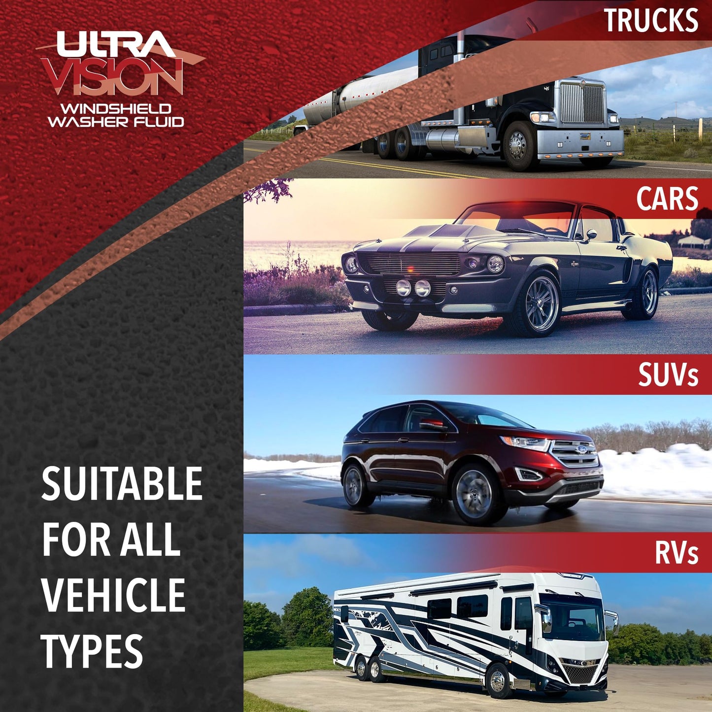 ULTRA 1PLUS De-Icer Windshield Washer Fluid - Advanced Formula for Winter Driving - Clear Vision in Weather Conditions -32F - 1 DeIcer Gallon