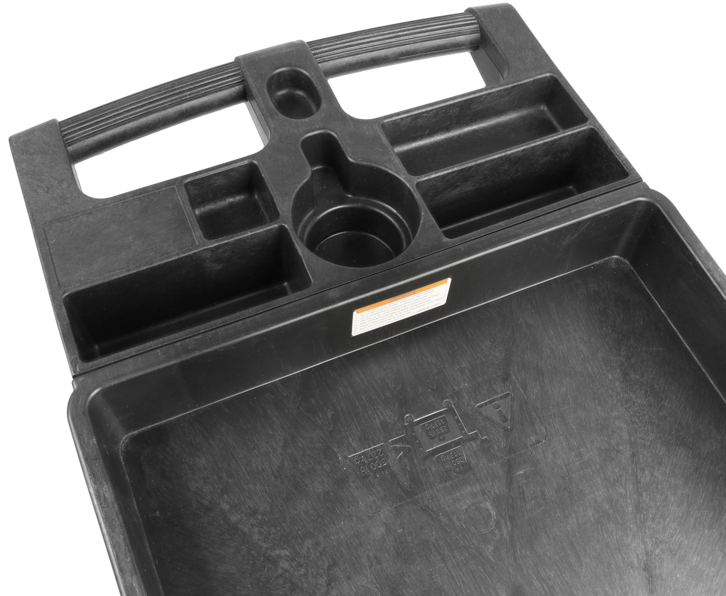 MaxWorks 80855 500-lb Utility Service PP Cart With Two Trays and Wheels 30 Inch X 16 Inch Overall Dimensions